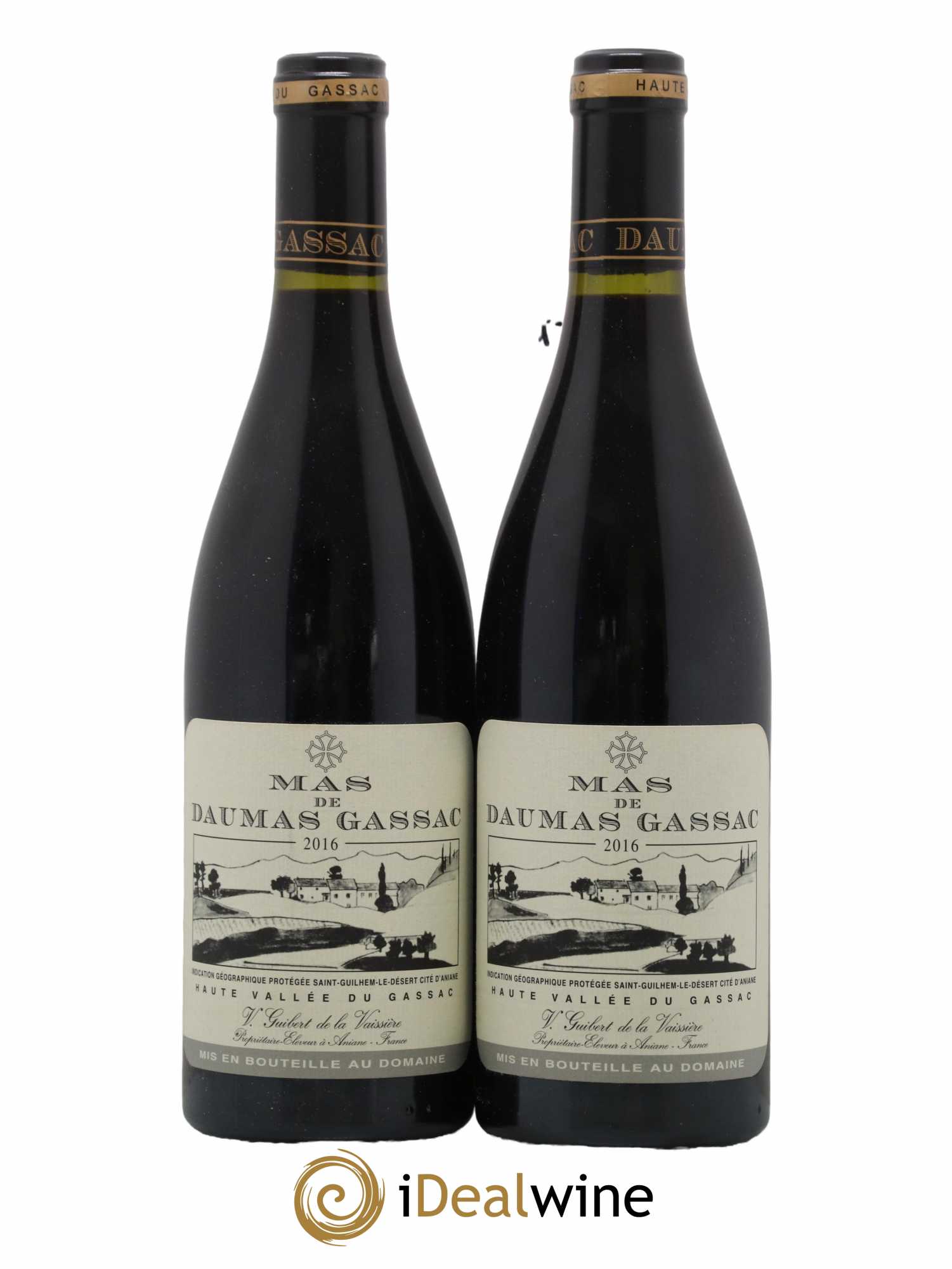 Saint-Guilhem-le-Désert - Cité d'Aniane Mas Daumas Gassac Famille Guibert de La Vaissière 2016 - Lot de 2 bouteilles - 0