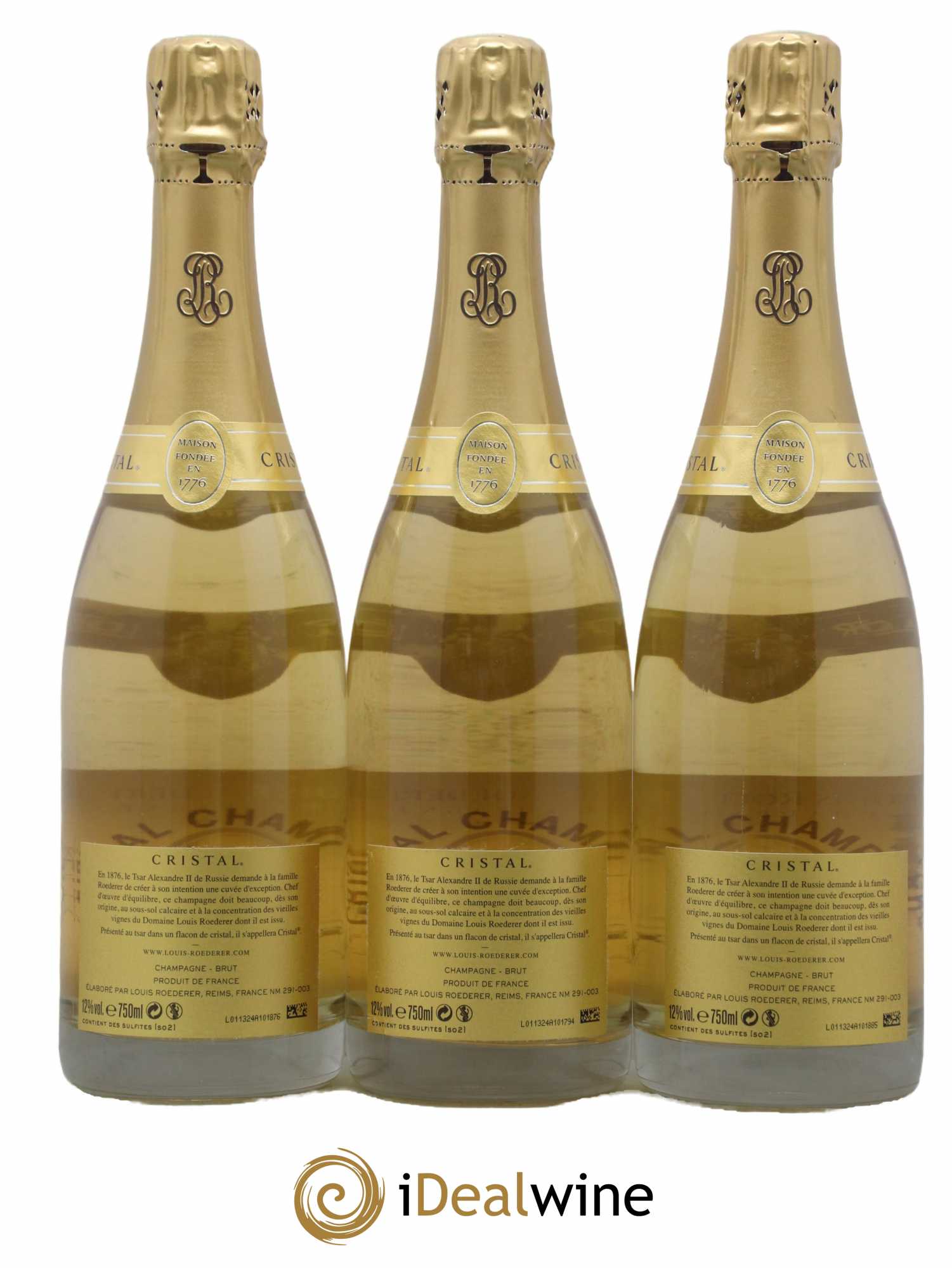 Cristal Louis Roederer 2009 - Lot de 3 bouteilles - 1