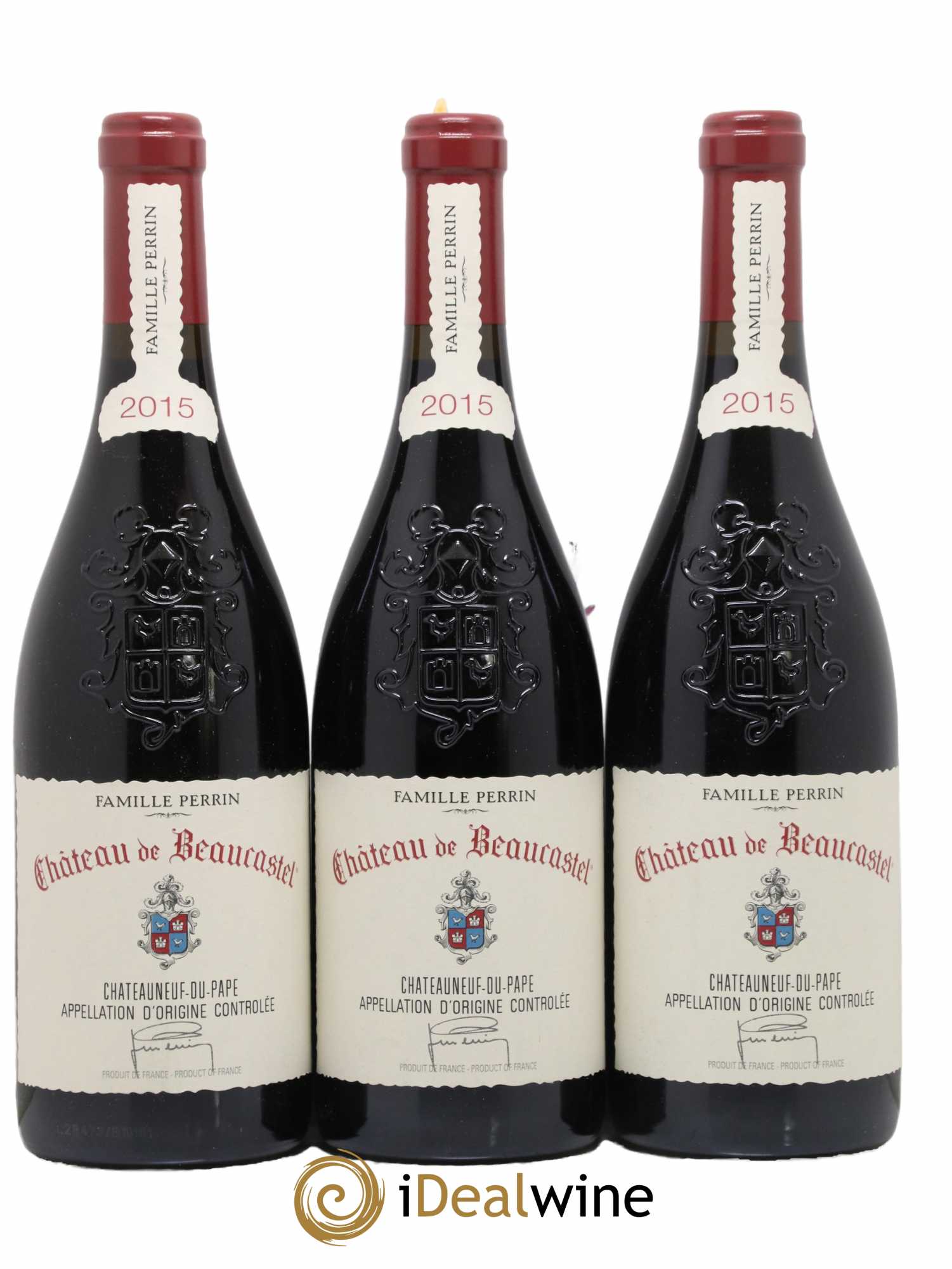 Châteauneuf-du-Pape Château de Beaucastel Famille Perrin 2015 - Lot de 3 bouteilles - 0