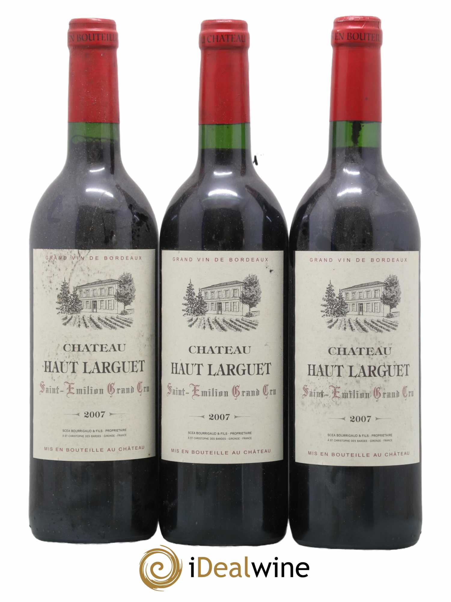 Saint-Émilion Grand Cru Château Haut Larguet 2007 - Lot de 3 bouteilles - 0
