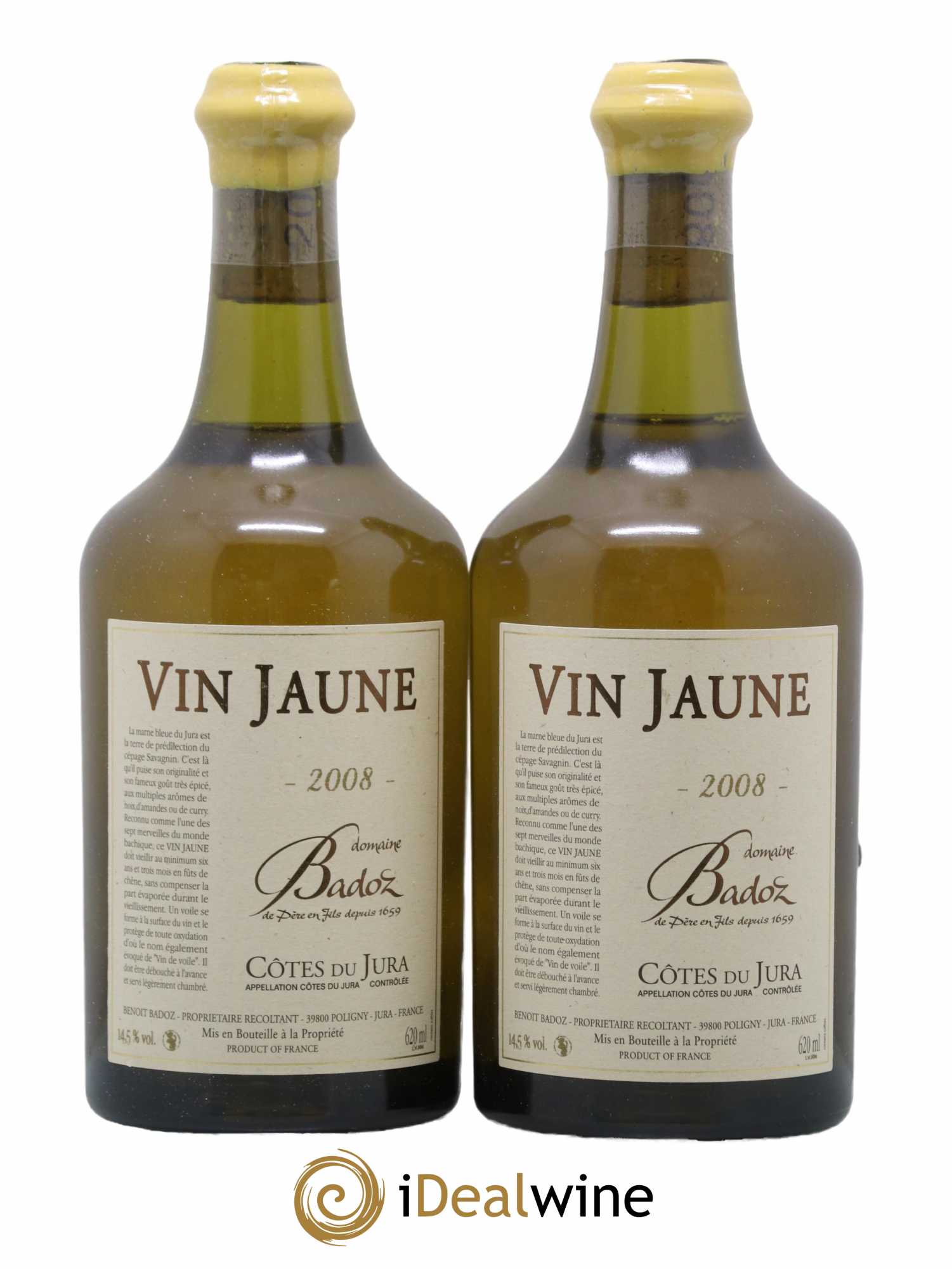 Côtes du Jura Vin Jaune Domaine Bardoz 2008 - Lot de 2 bouteilles - 0
