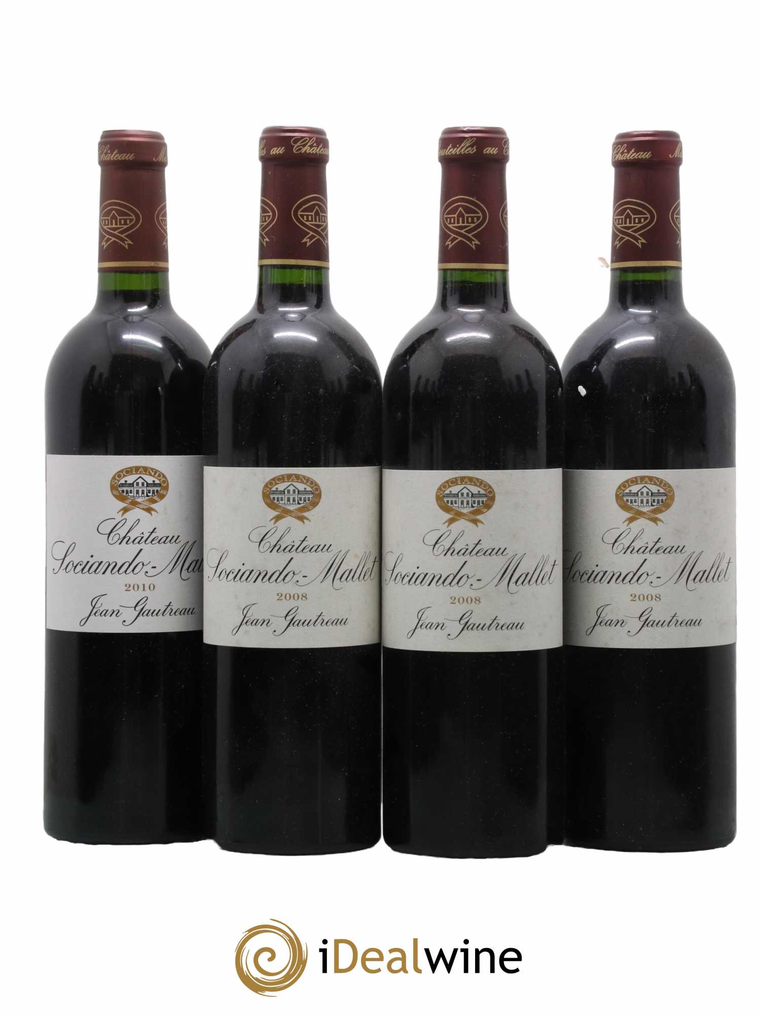 Château Sociando Mallet 2008 - Lot de 4 bouteilles - 0