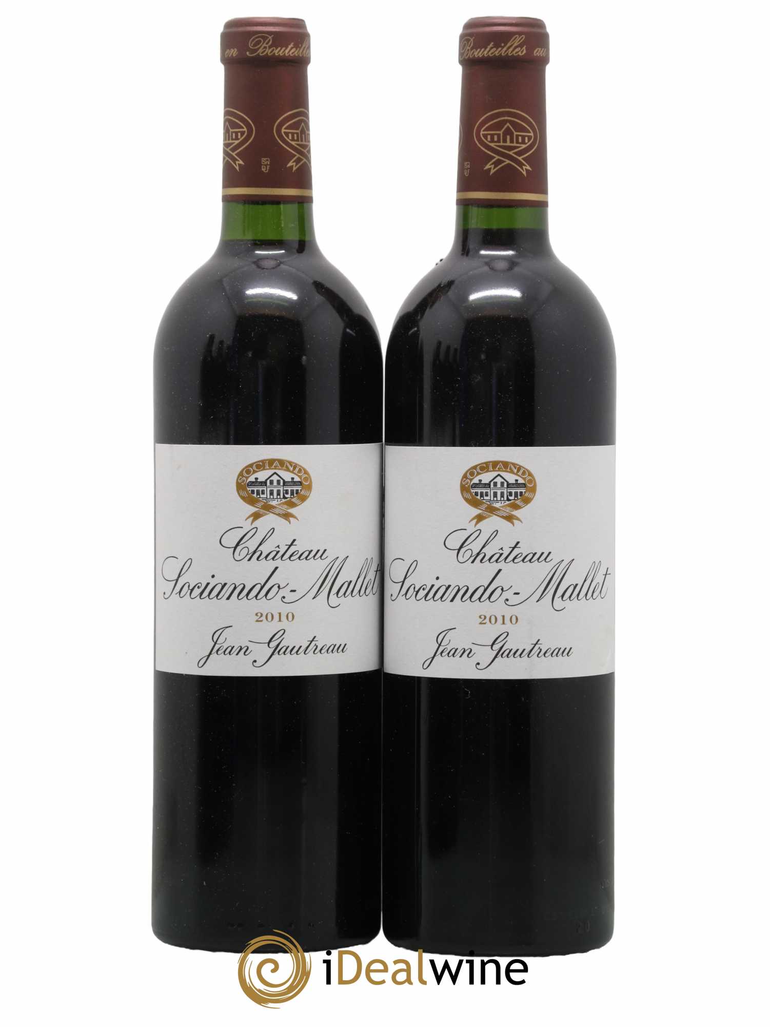 Château Sociando Mallet 2010 - Lot de 2 bouteilles - 0