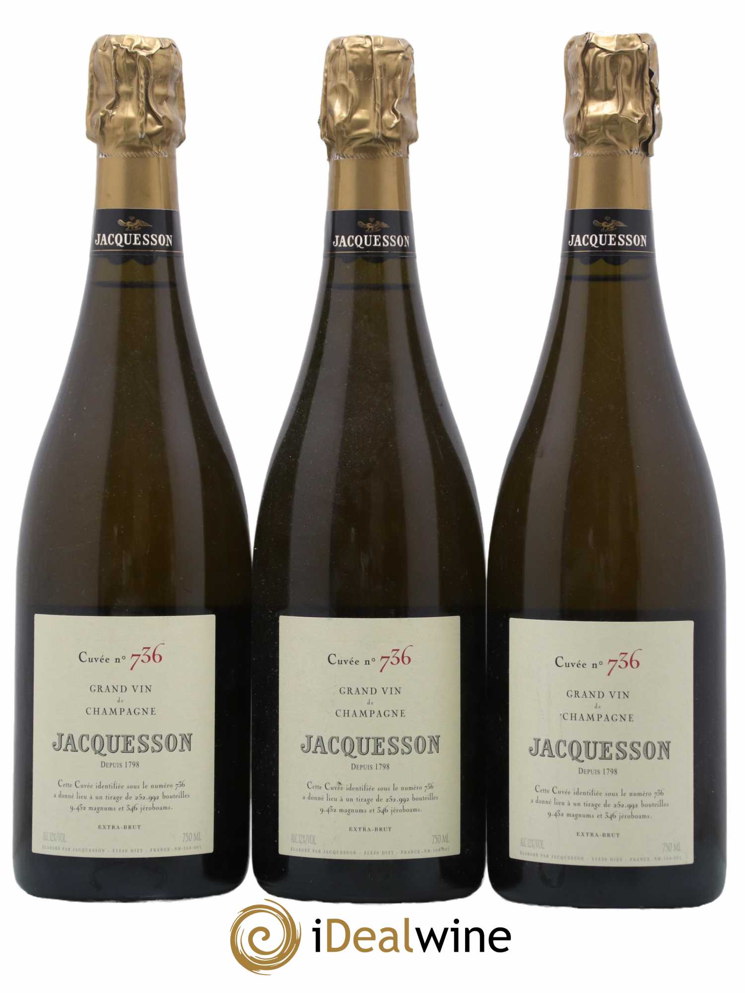 Cuvée 736 Jacquesson - Lot de 3 bouteilles - 0