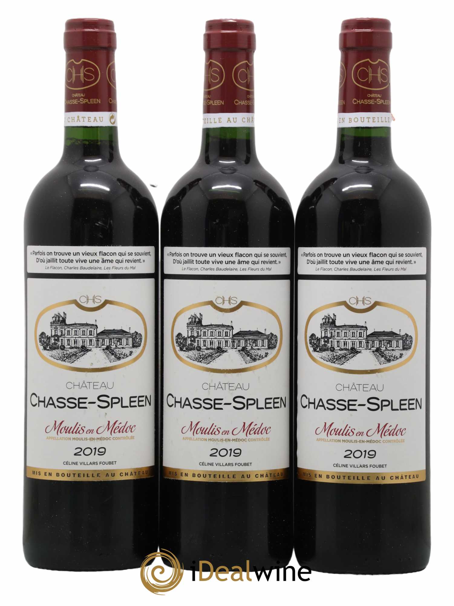 Château Chasse Spleen 2019 - Lot de 3 bouteilles - 0