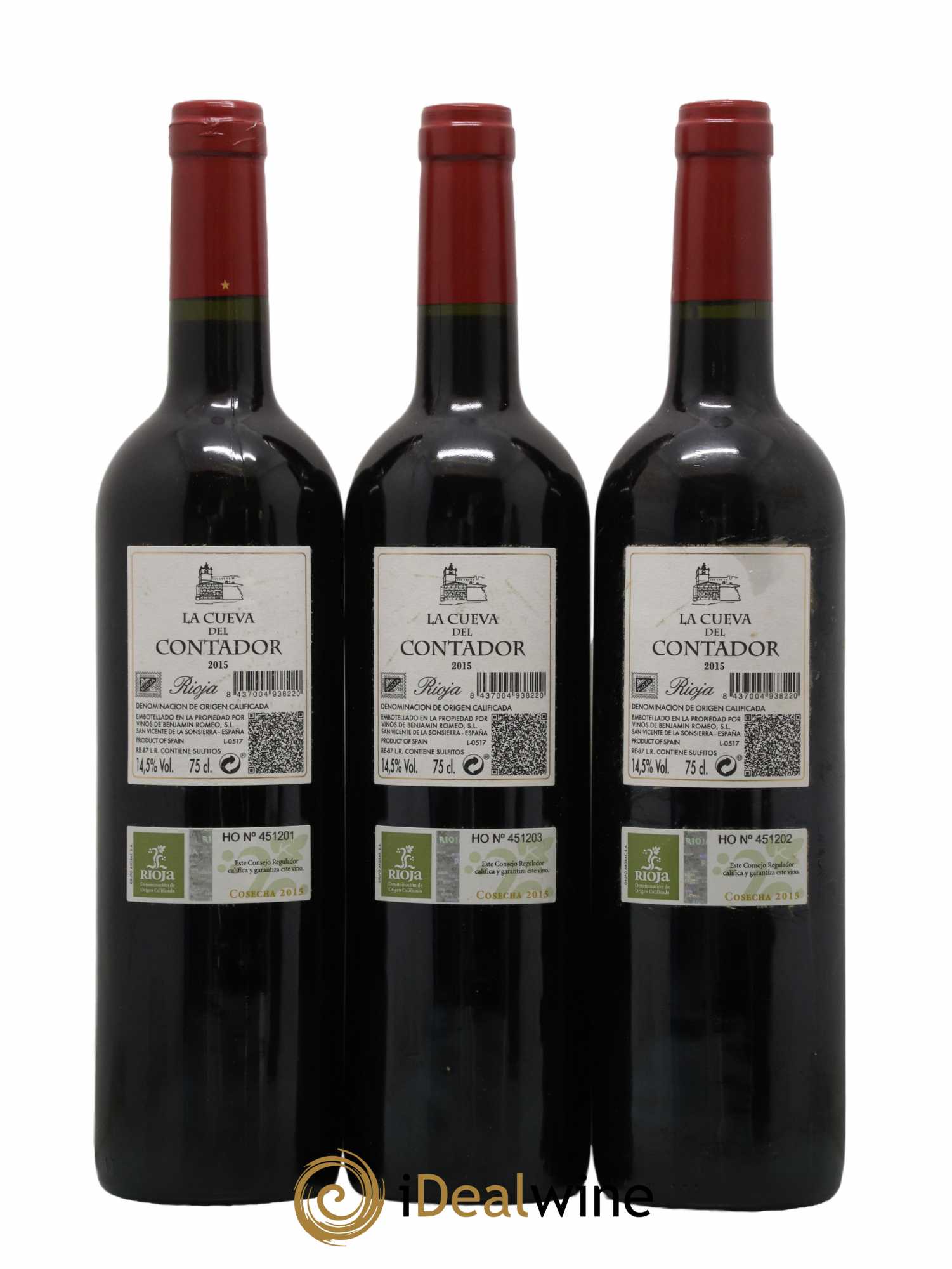Rioja DOCA La Cueva del Contador Bodega Contador - Benjamin Romeo 2015 - Posten von 3 Flaschen - 1