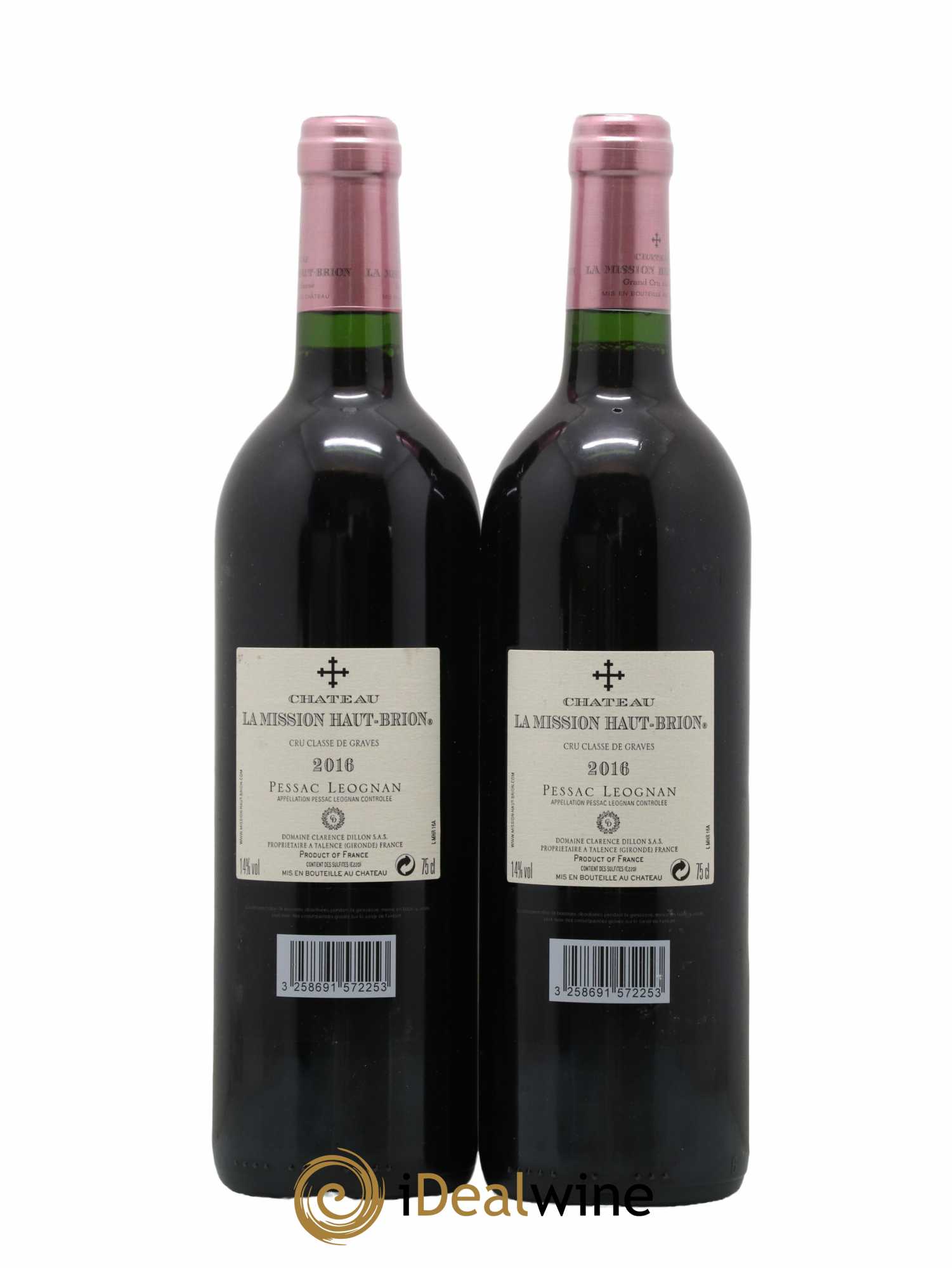 Château la Mission Haut-Brion Cru Classé de Graves 2016 - Lot of 2 bottles - 1