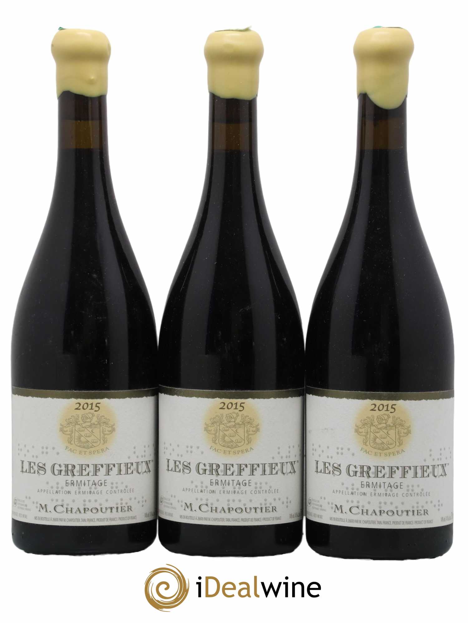Hermitage Ermitage Les Greffieux Chapoutier 2015 - Lot of 3 bottles - 0