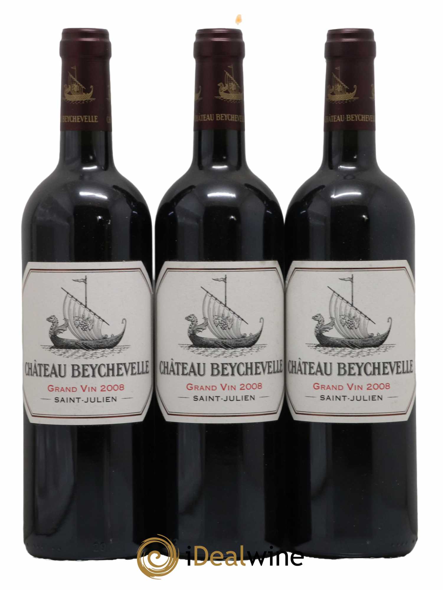 Château Beychevelle 4ème Grand Cru Classé 2008 - Lot de 3 bouteilles - 0
