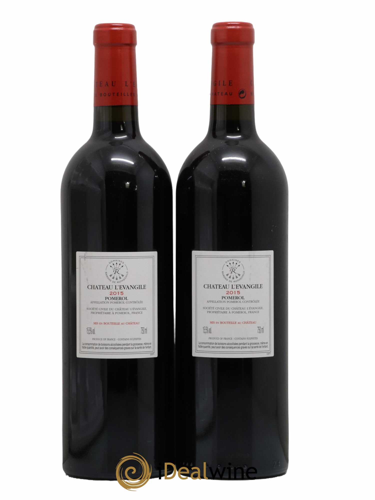 Château l' Évangile 2015 - Lot de 2 bouteilles - 1