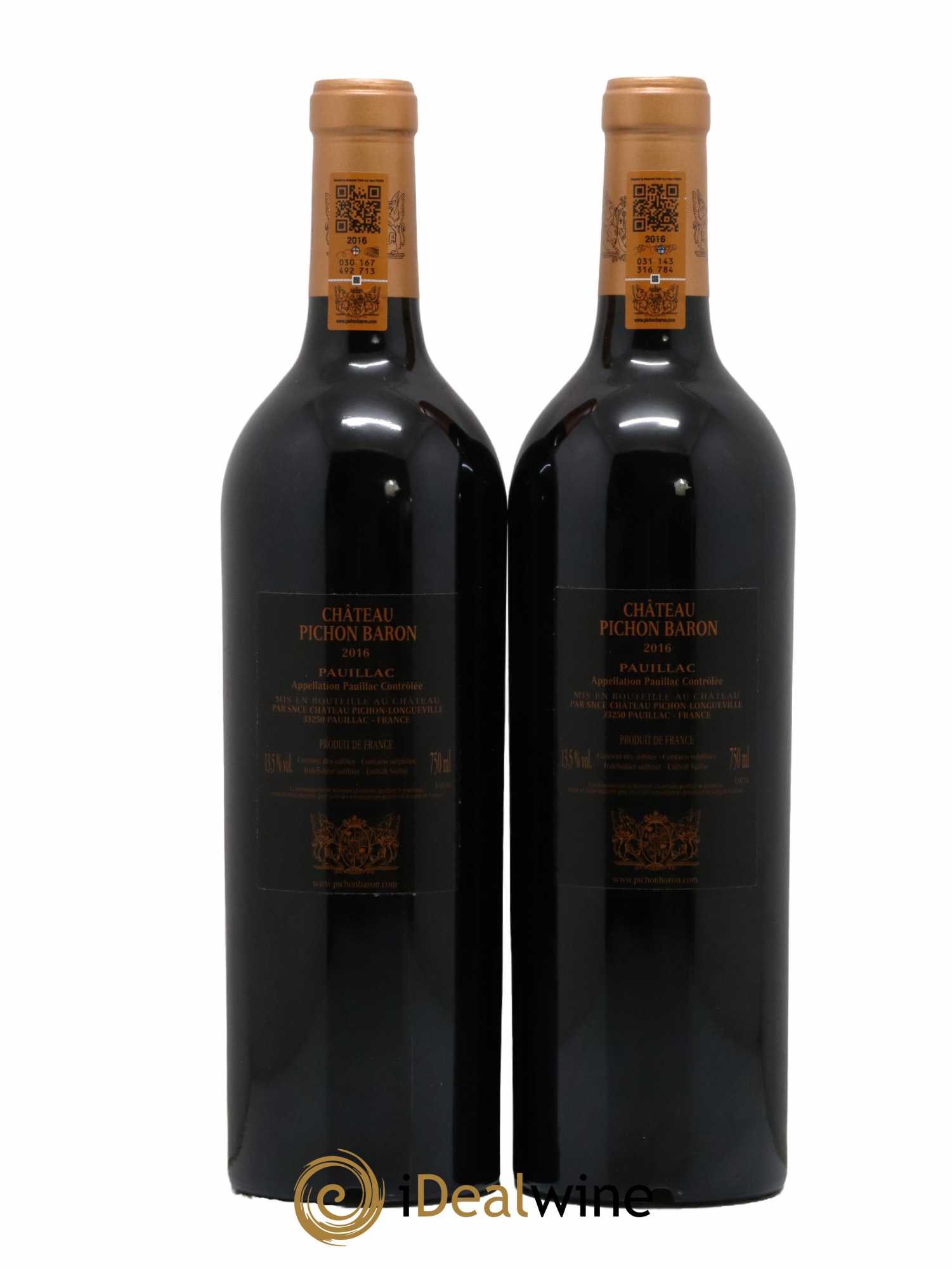 Pichon Longueville Baron 2ème Grand Cru Classé 2016 - Lot de 2 bouteilles - 1