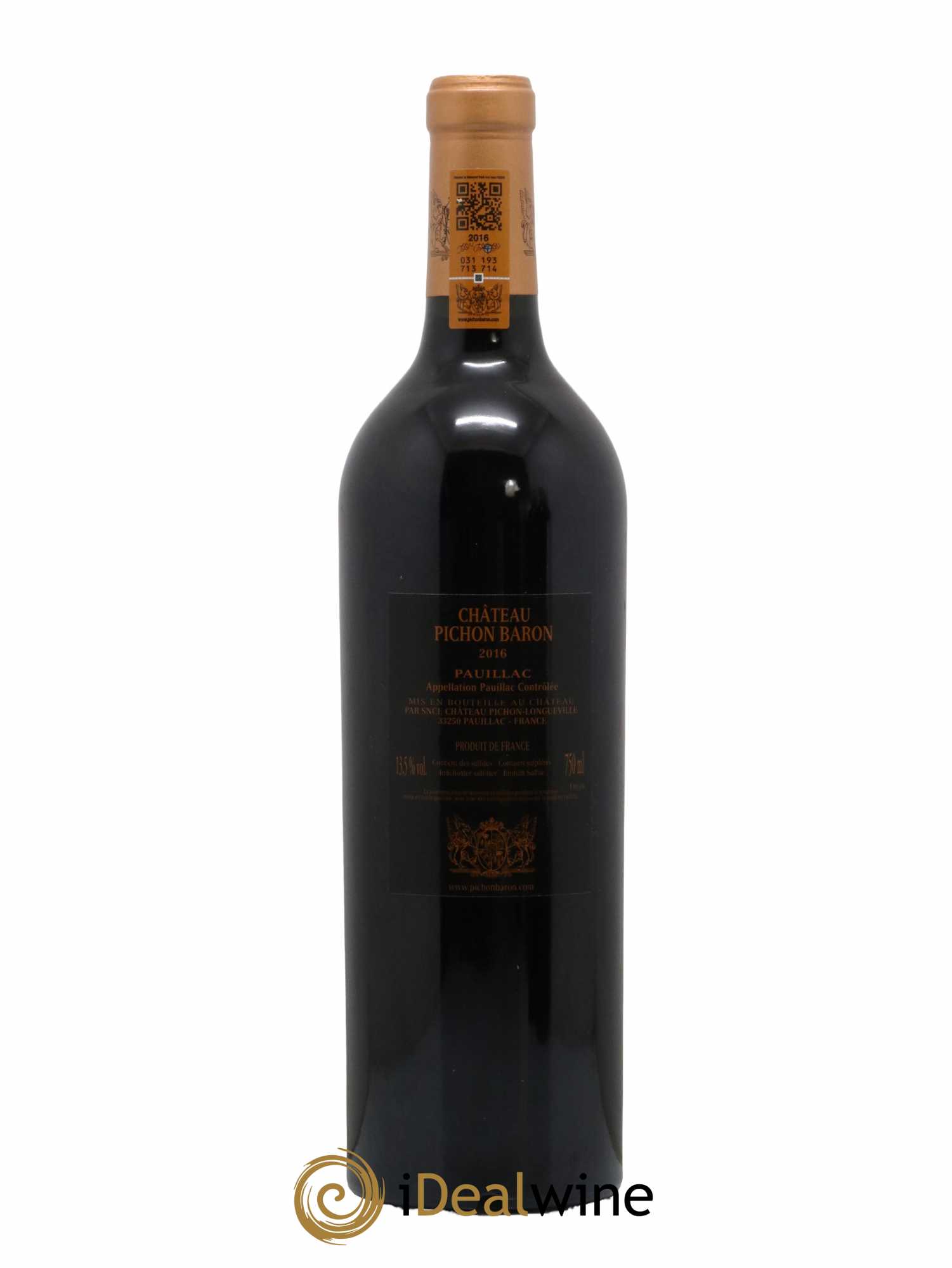 Pichon Longueville Baron 2ème Grand Cru Classé 2016 - Lot de 1 bouteille - 1