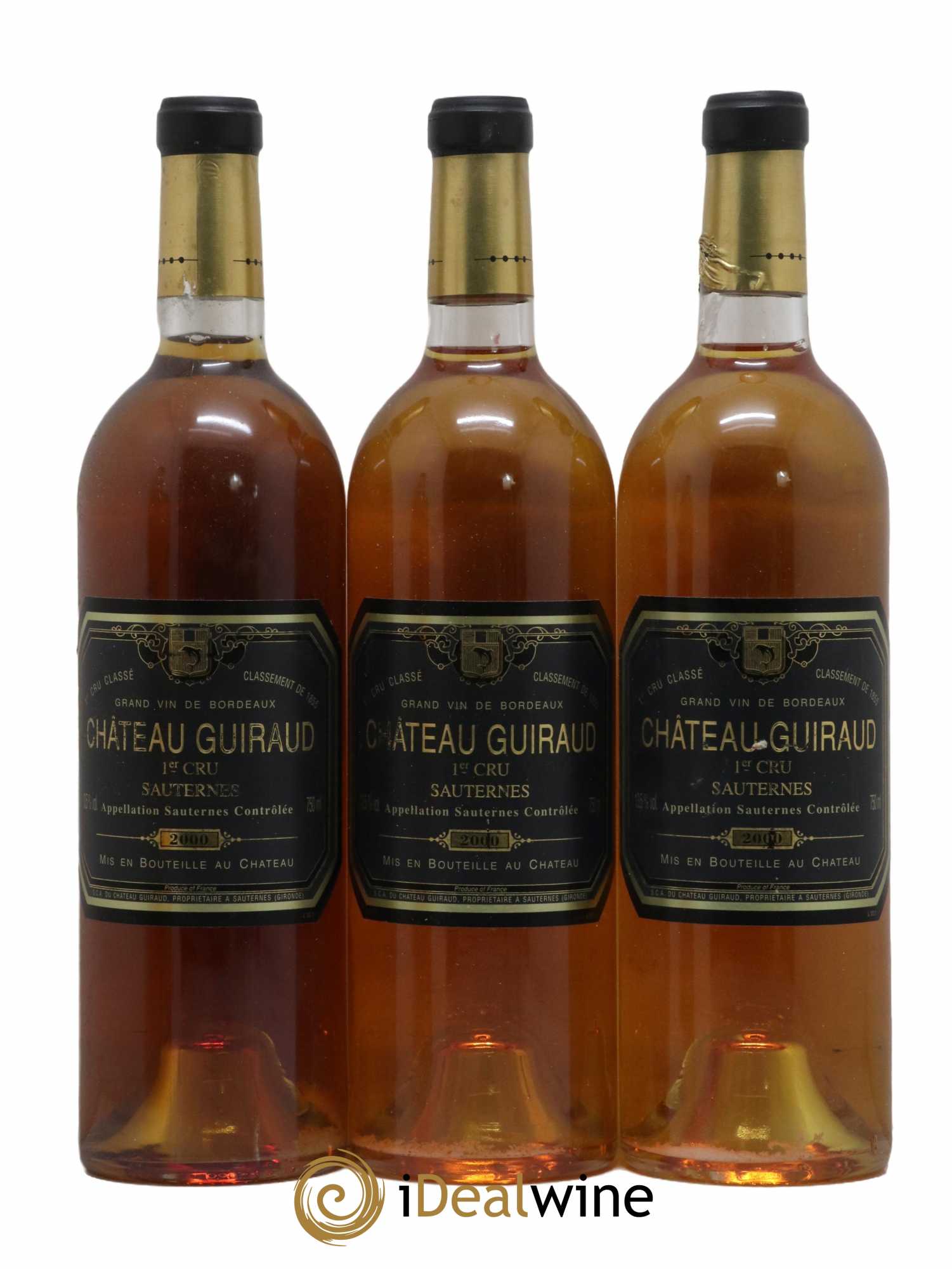 Château Guiraud 1er Grand Cru Classé 2000 - Lotto di 3 bottiglie - 0