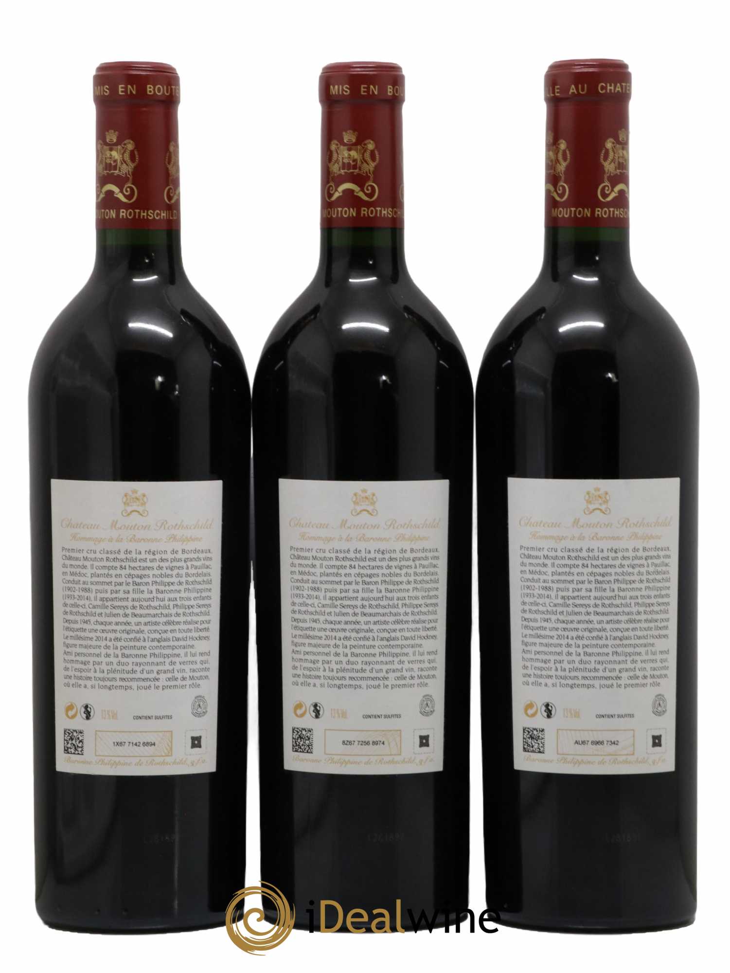 Château Mouton Rothschild 1er Grand Cru Classé 2014 - Lot de 3 bouteilles - 1