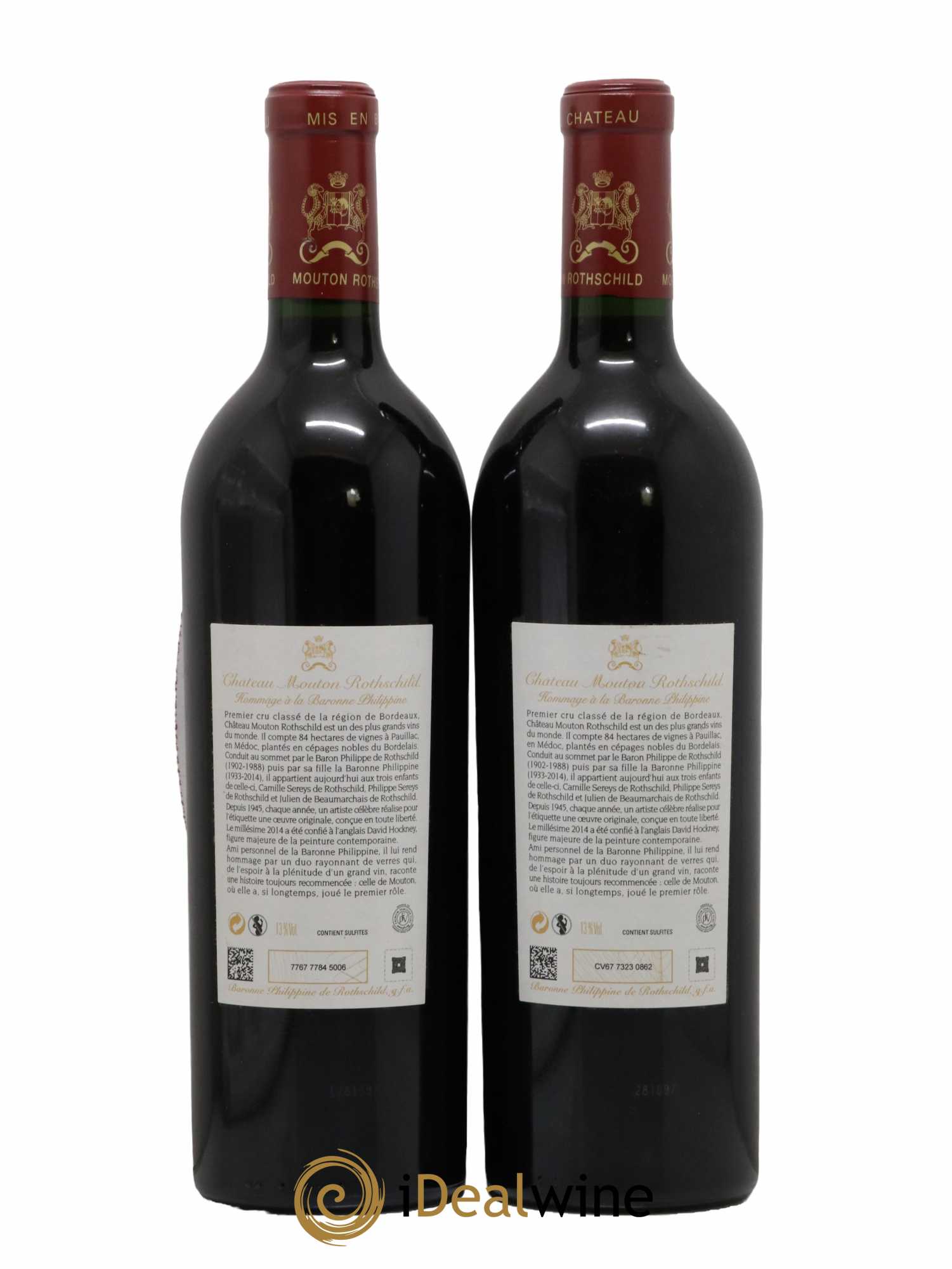 Château Mouton Rothschild 1er Grand Cru Classé 2014 - Lot de 2 bouteilles - 1