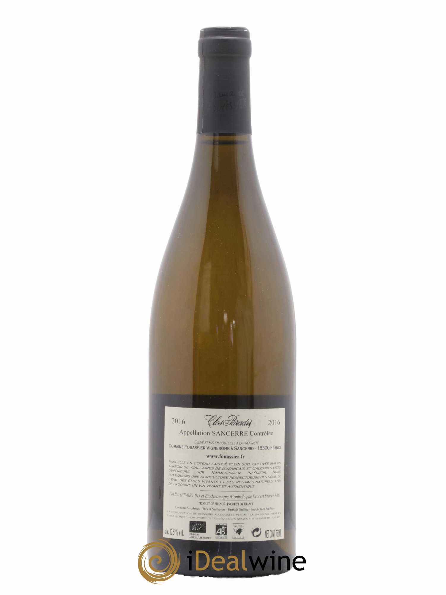 Sancerre Clos Paradis Fouassier (Domaine) 2016 - Lotto di 1 bottiglia - 1