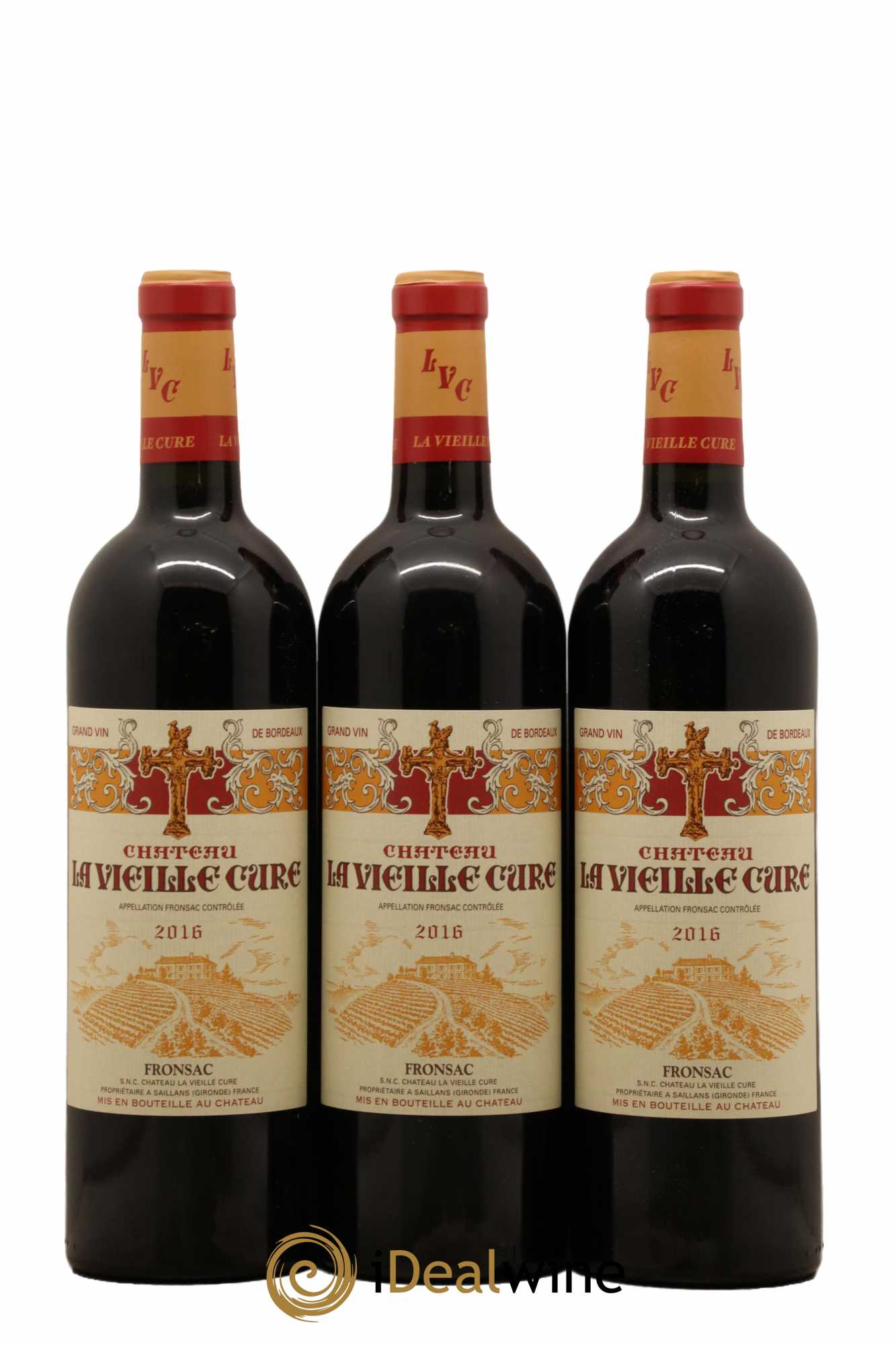 Château La Vieille Cure 2016 - Lot de 3 bouteilles - 0