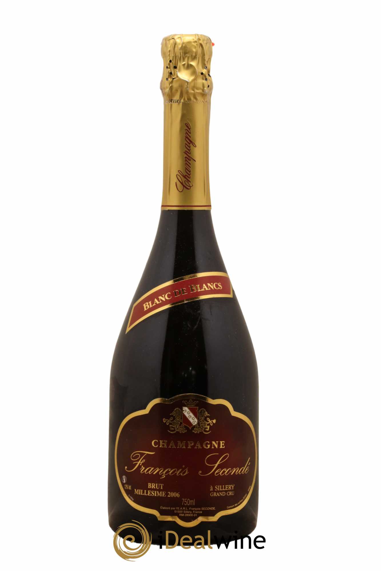 Champagne Brut Blanc de Blancs François Secondé 2006 - Lot of 1 bottle - 0