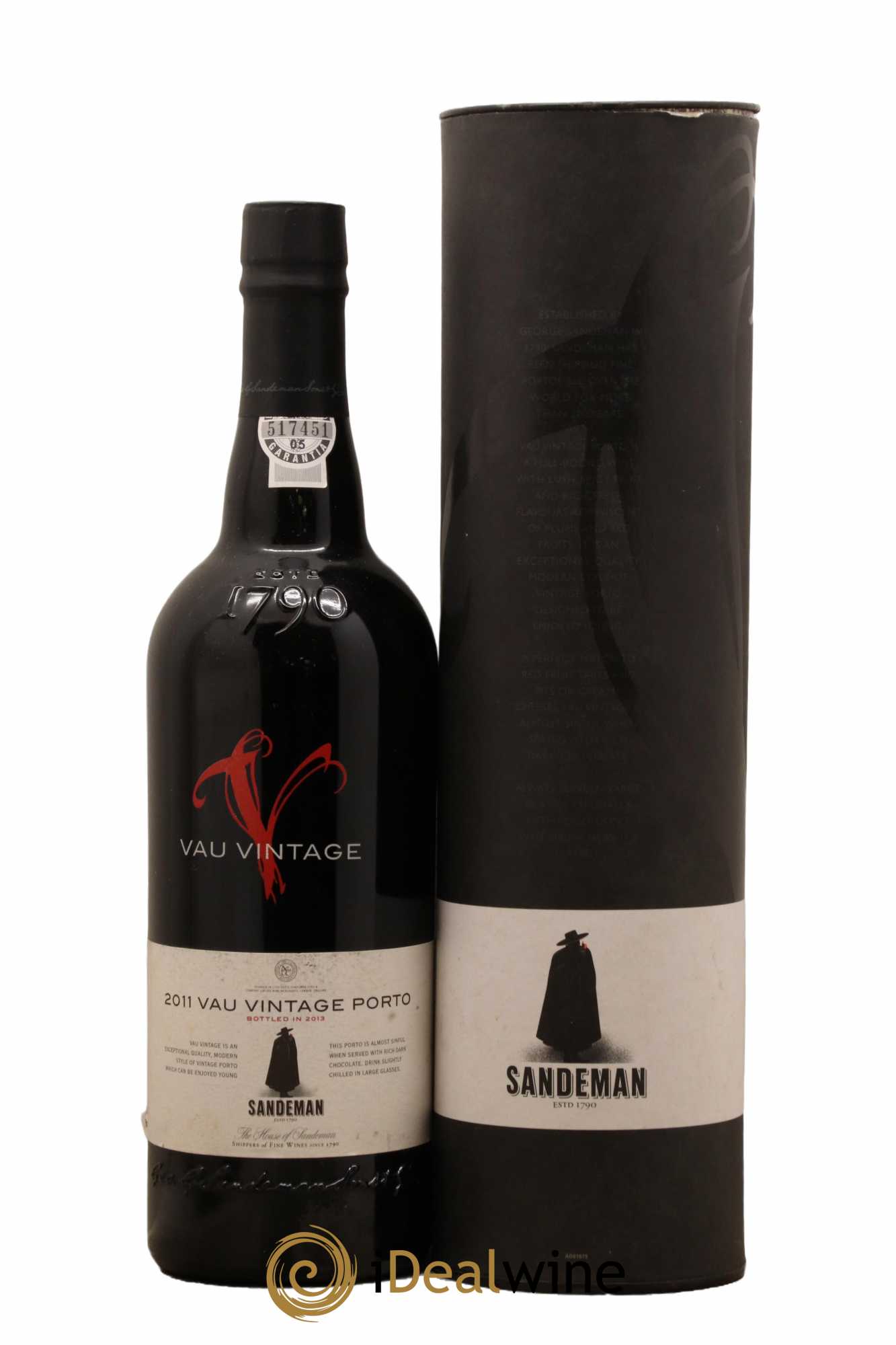 Porto Sandeman Vintage Port 2011 - Lot de 1 bouteille - 0