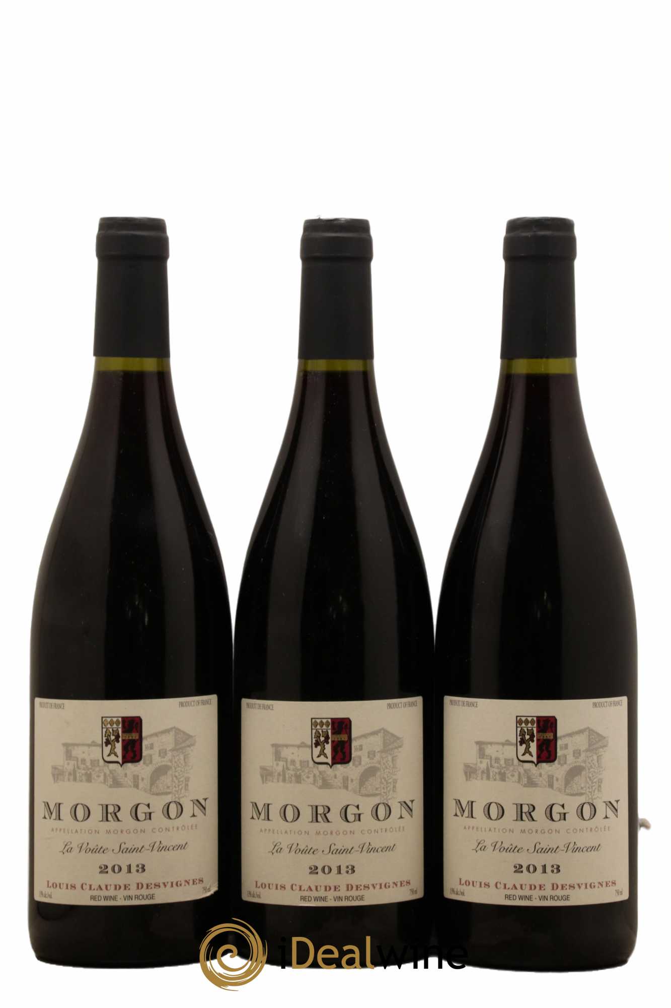 Morgon La Voûte Saint Vincent Louis-Claude Desvignes 2013 - Lot de 3 bouteilles - 0