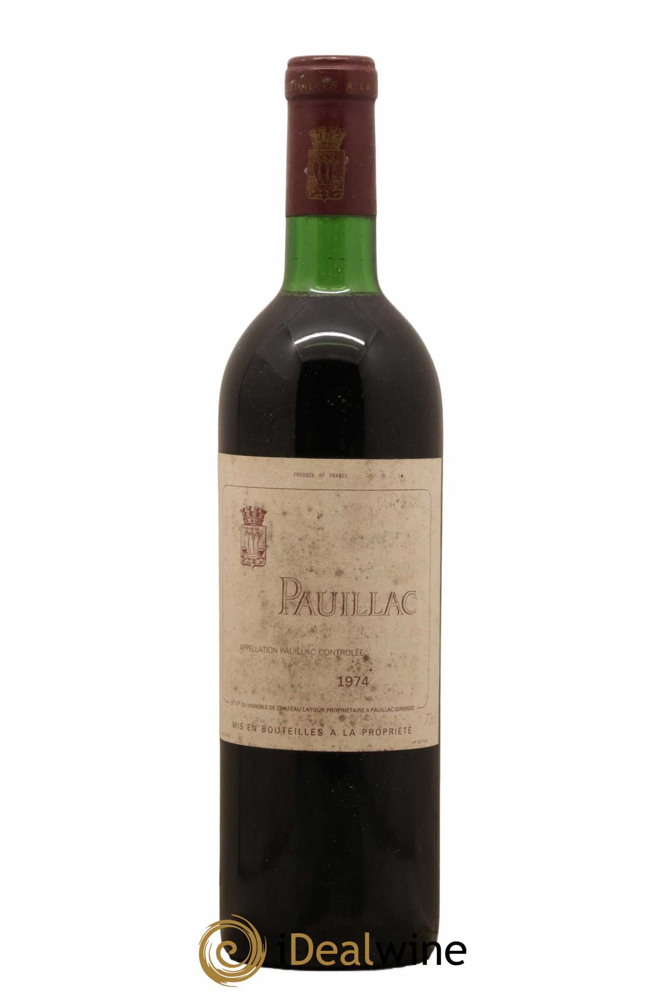 Pauillac de Château Latour 1974 - Lot de 1 bouteille - 0