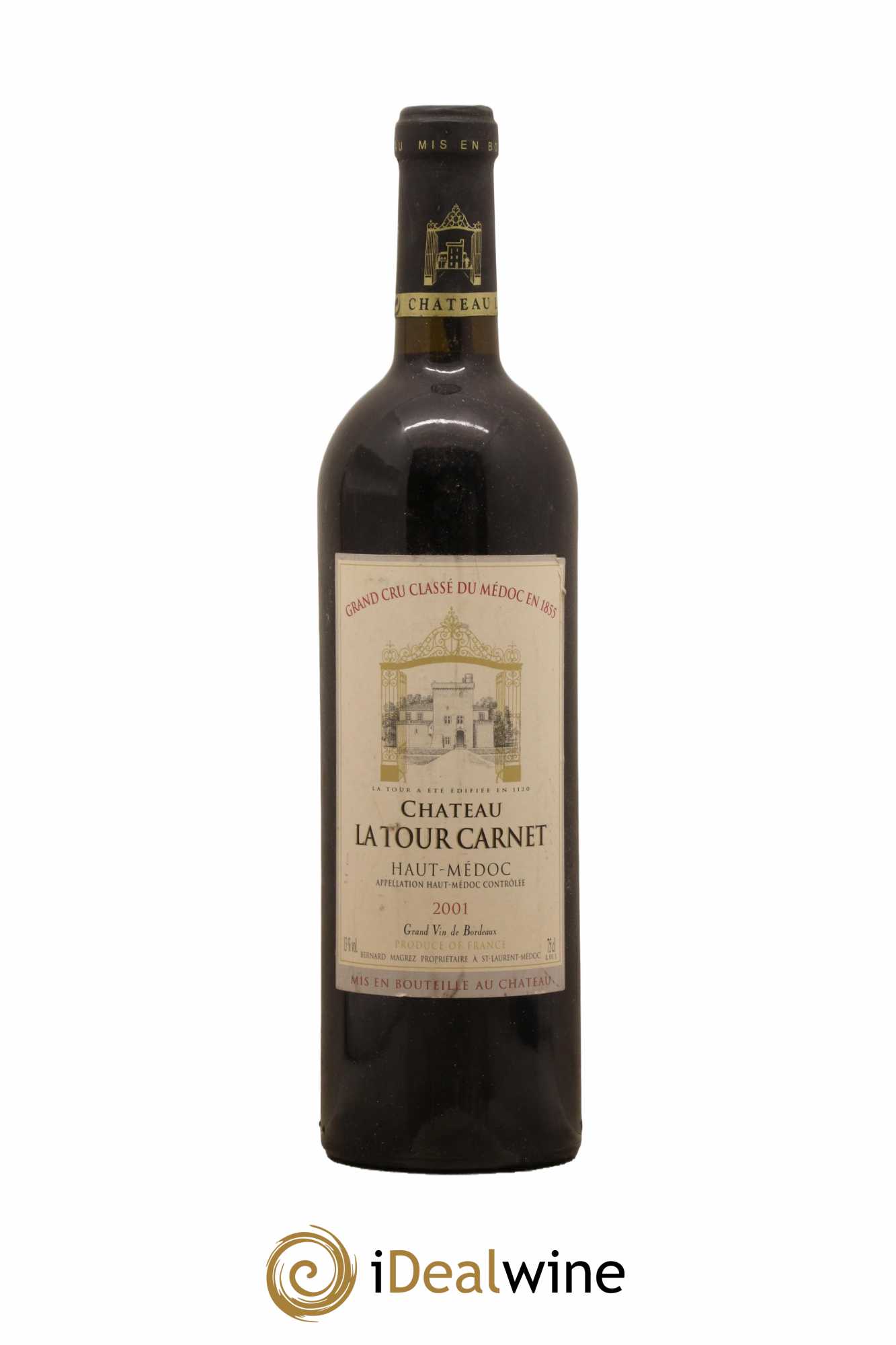 Château la Tour Carnet 4ème Grand Cru Classé 2001 - Lot of 1 bottle - 0