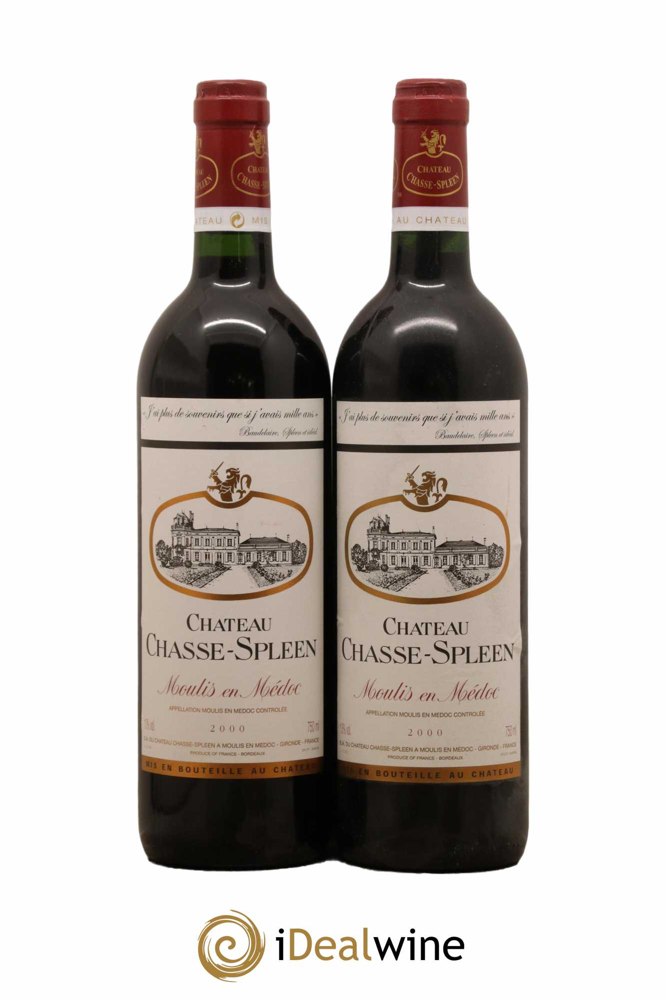 Château Chasse Spleen 2000 - Lot de 2 bouteilles - 0