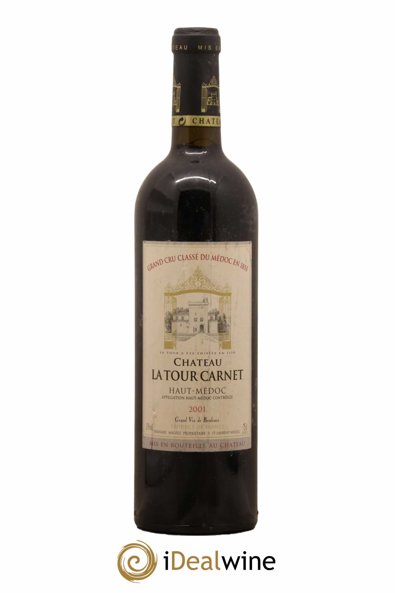 Château la Tour Carnet 4ème Grand Cru Classé 2001 - Lot of 1 bottle - 0