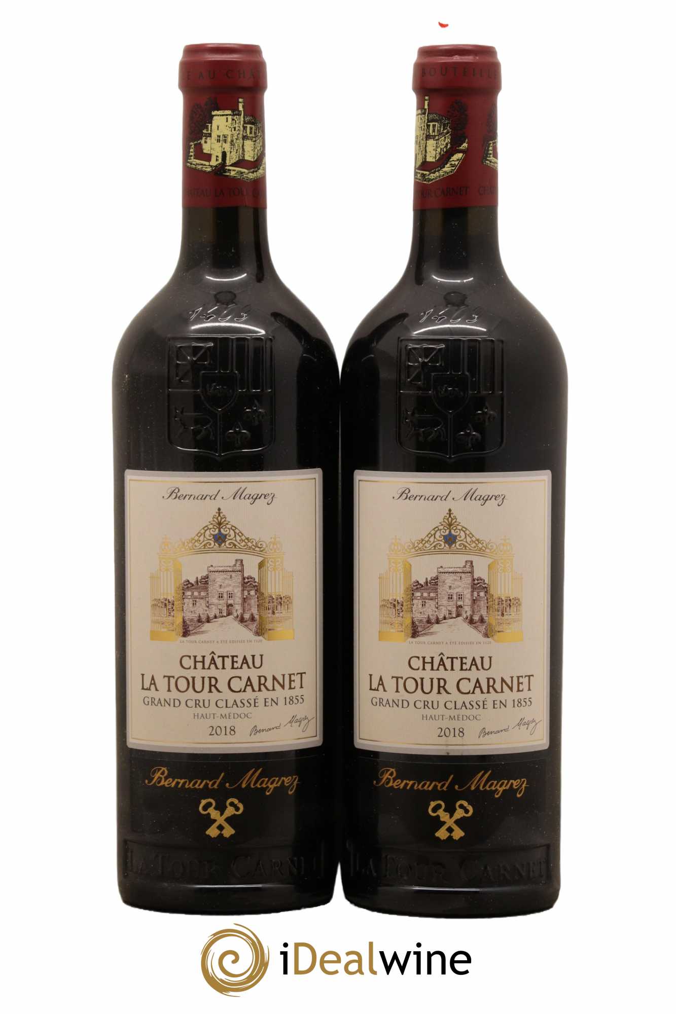 Château la Tour Carnet 4ème Grand Cru Classé 2018 - Lot of 2 bottles - 0