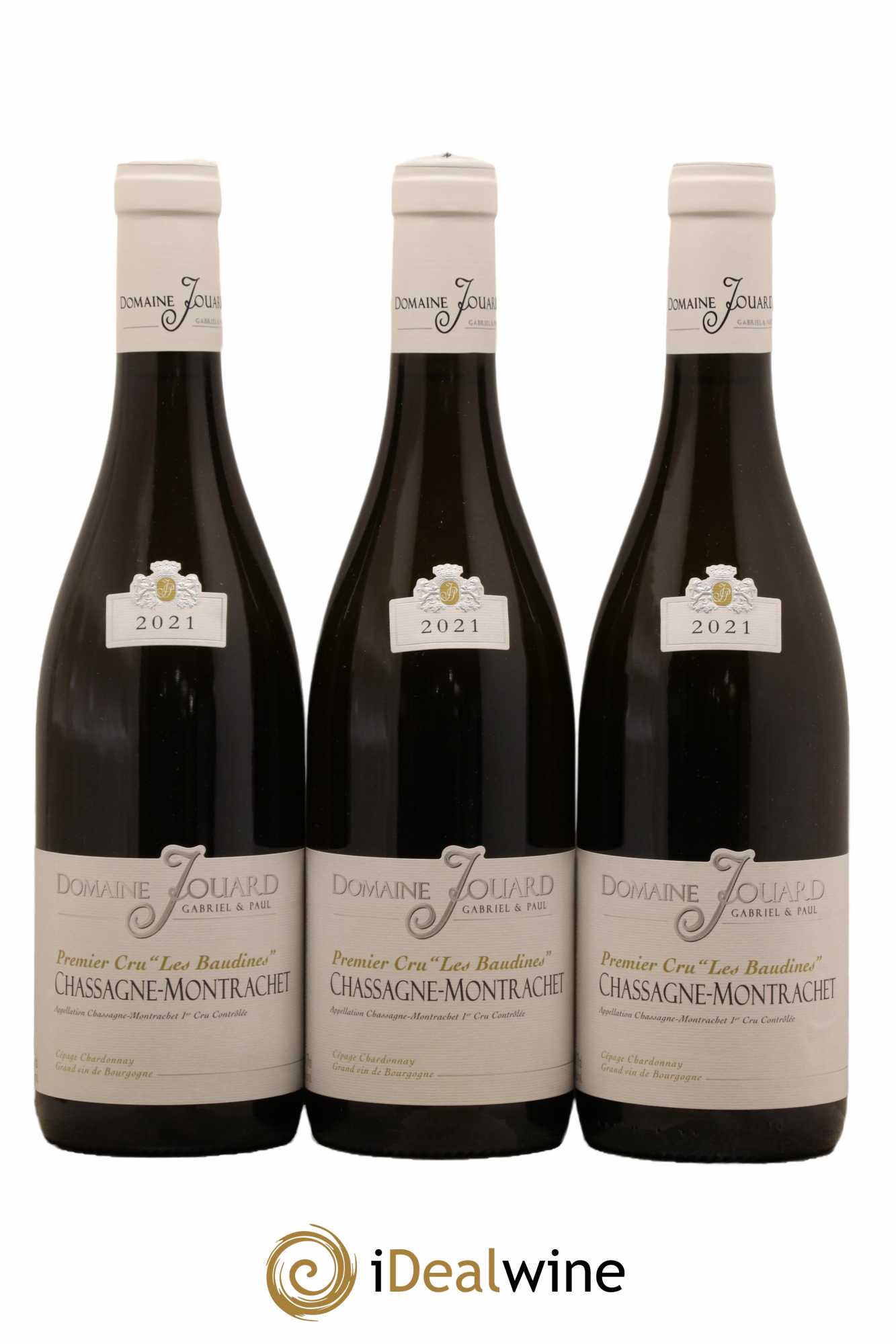Chassagne-Montrachet 1er Cru Les Baudines Jouard Gabriel Et Paul 2021 - Lot de 3 bouteilles - 0