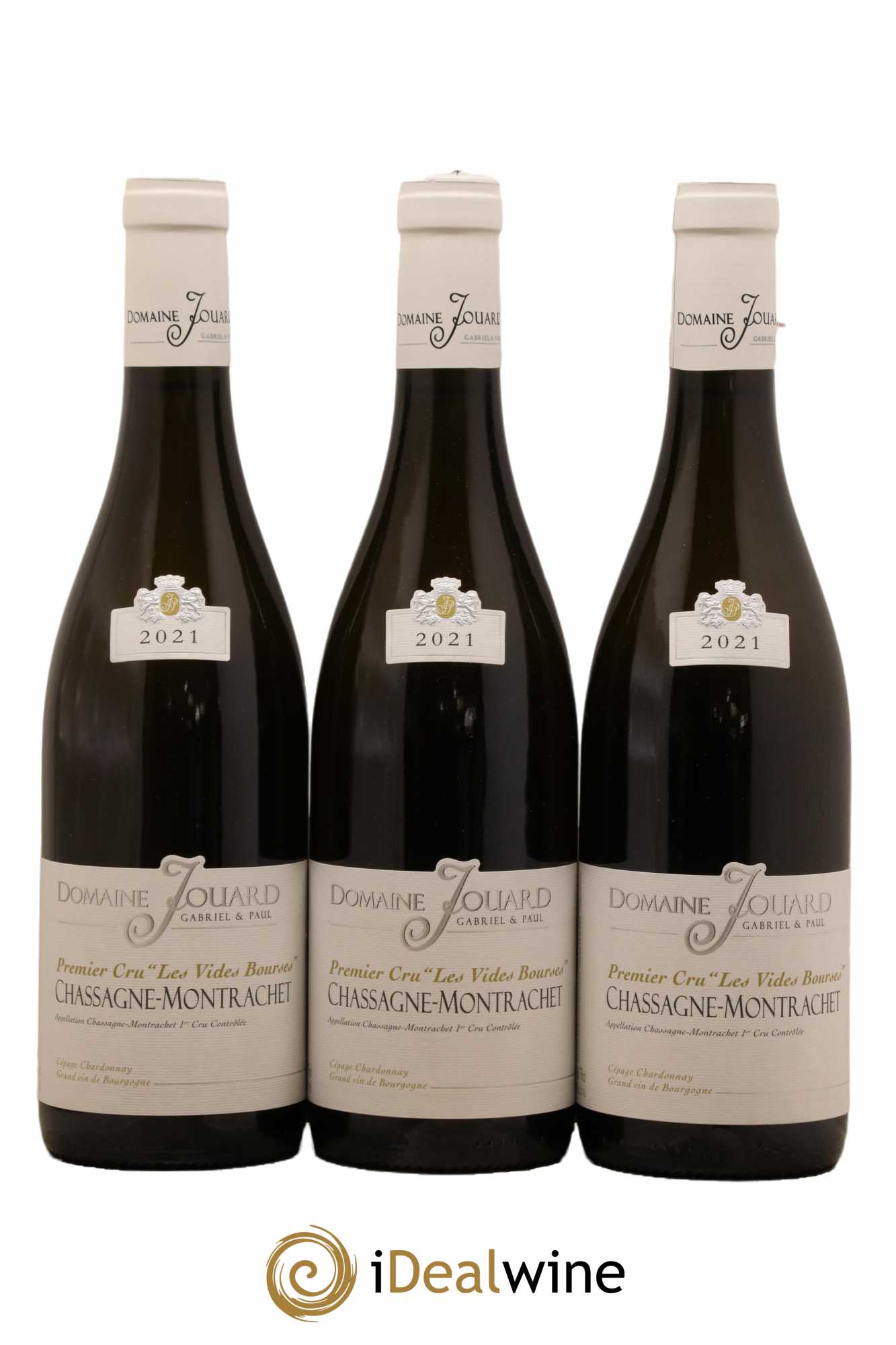 Chassagne-Montrachet 1er Cru Les Vides Bourses Gabriel et Paul Jouard 2021 - Lot de 3 bouteilles - 0