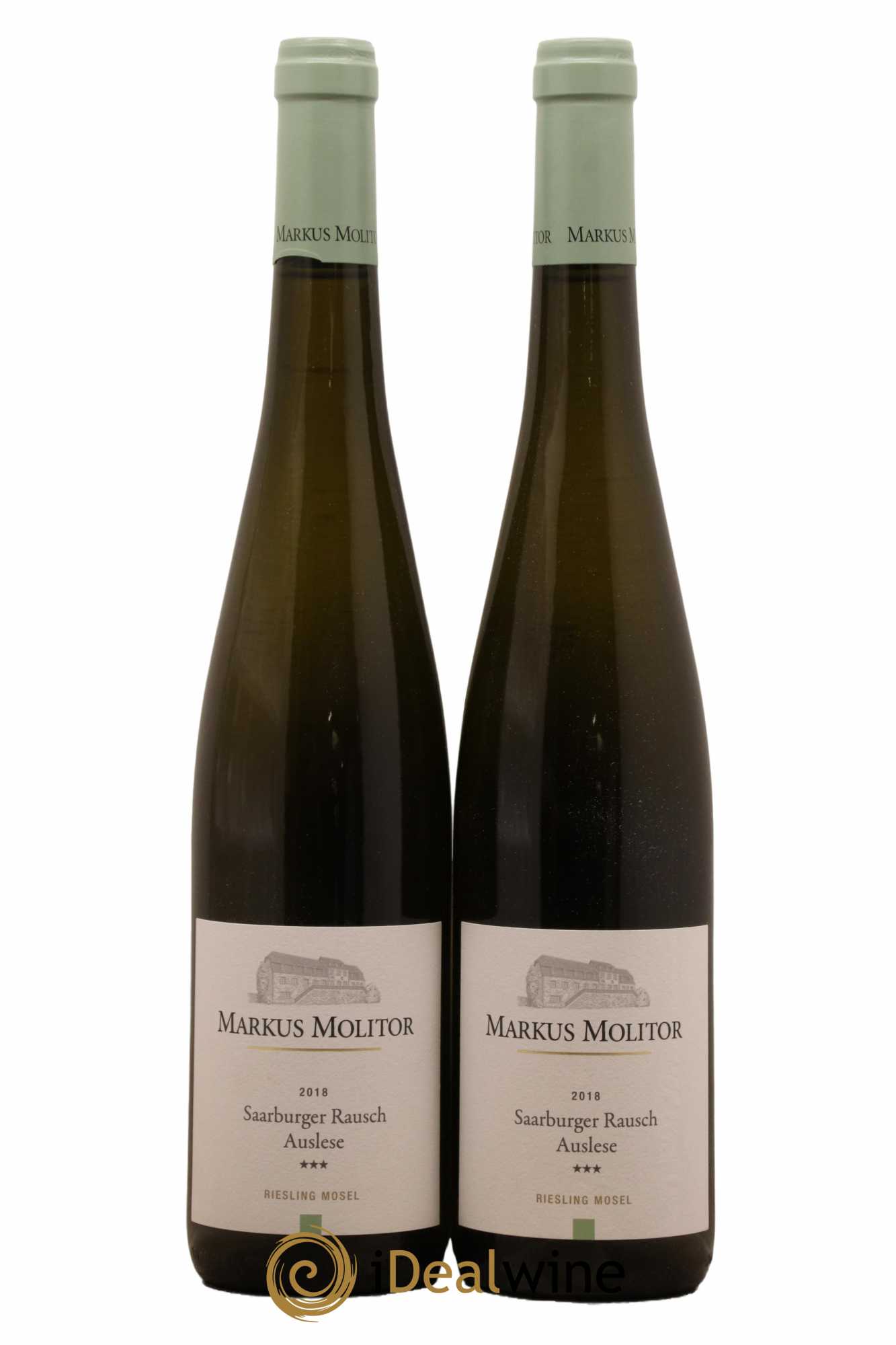 Allemagne Mosel-Saar Saarburger Rausch Auslese Capsule Verte°°° Markus Molitor 2018 - Lot de 2 bouteilles - 0