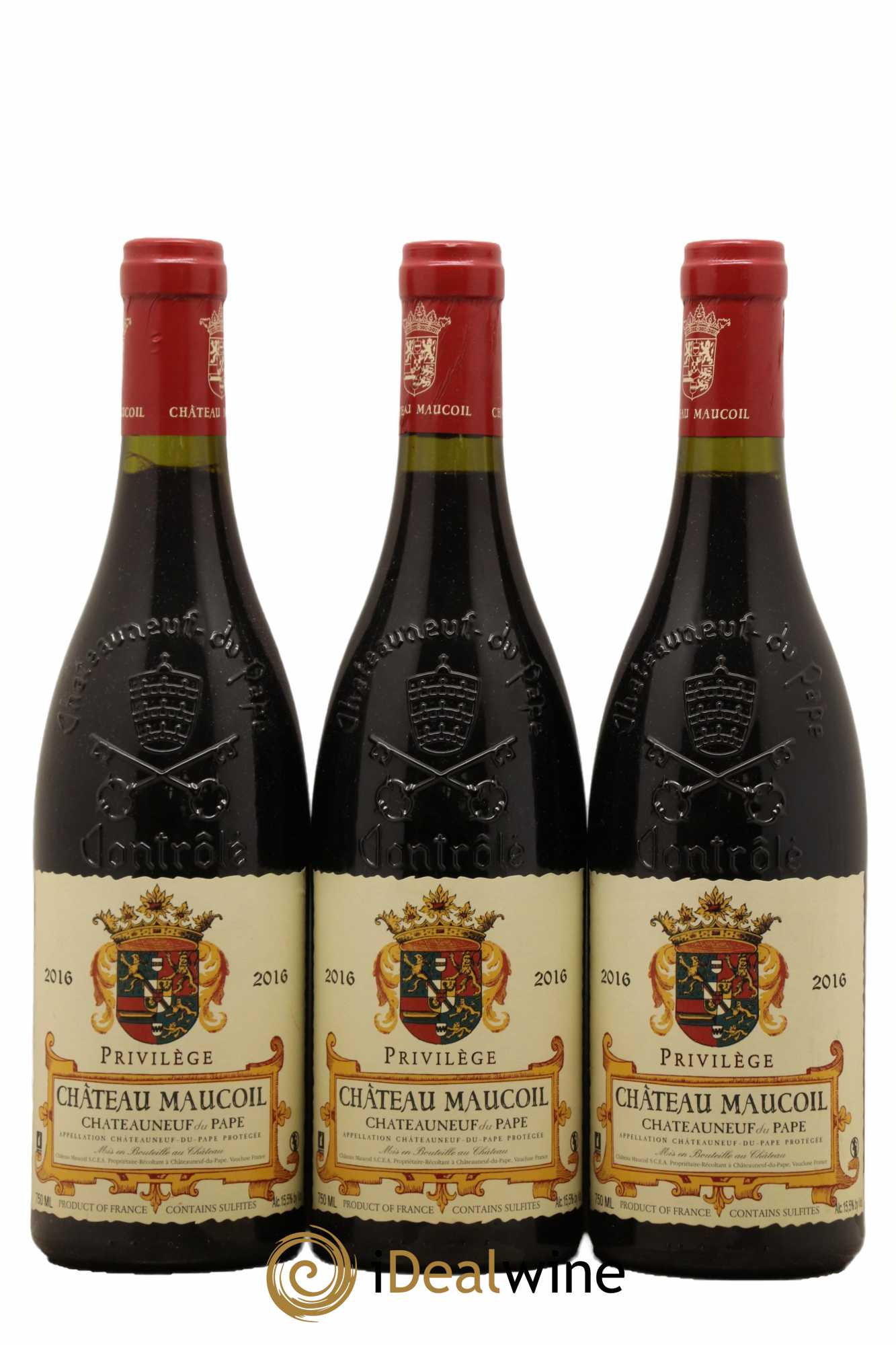 Châteauneuf-du-Pape Privilège Château Maucoil 2016 - Lot of 3 bottles - 0