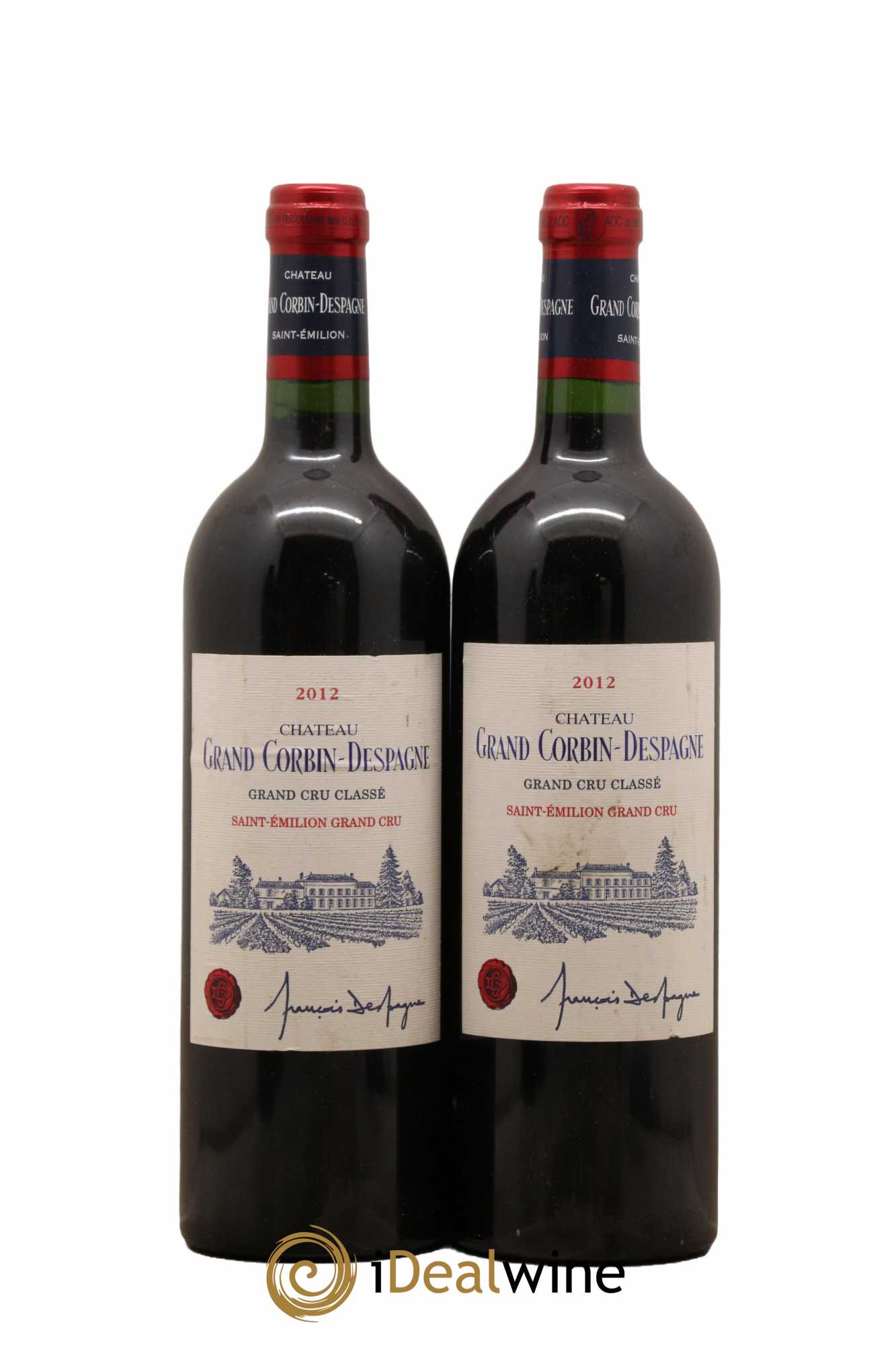 Château Grand Corbin Despagne Grand Cru Classé 2012 - Lot de 2 bouteilles - 0