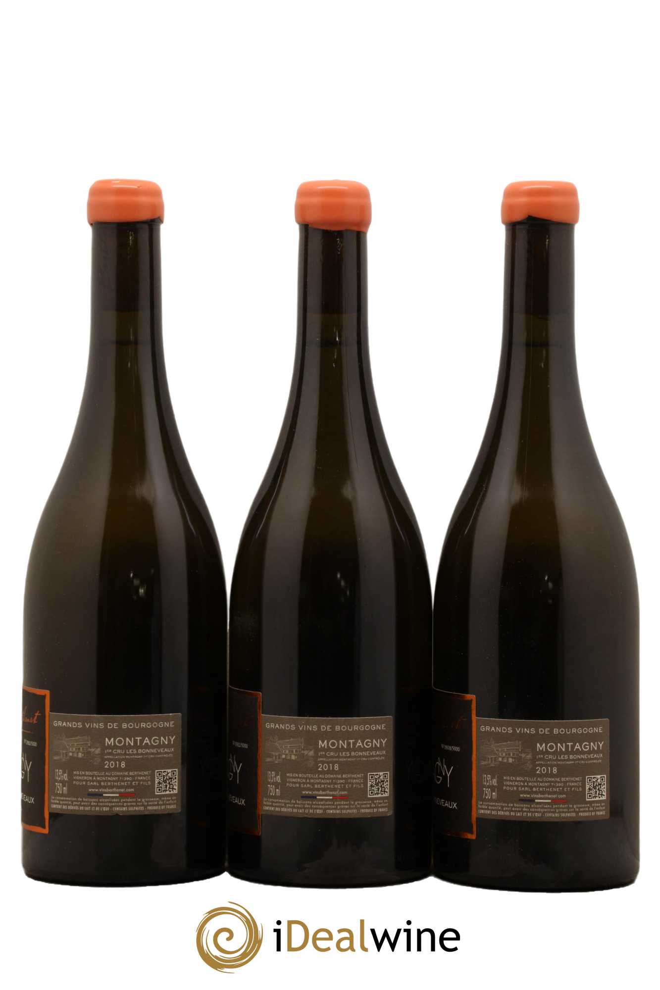 Montagny 1er Cru Les Bonneveaux Domaine Berthenet 2018 - Lot of 3 bottles - 1
