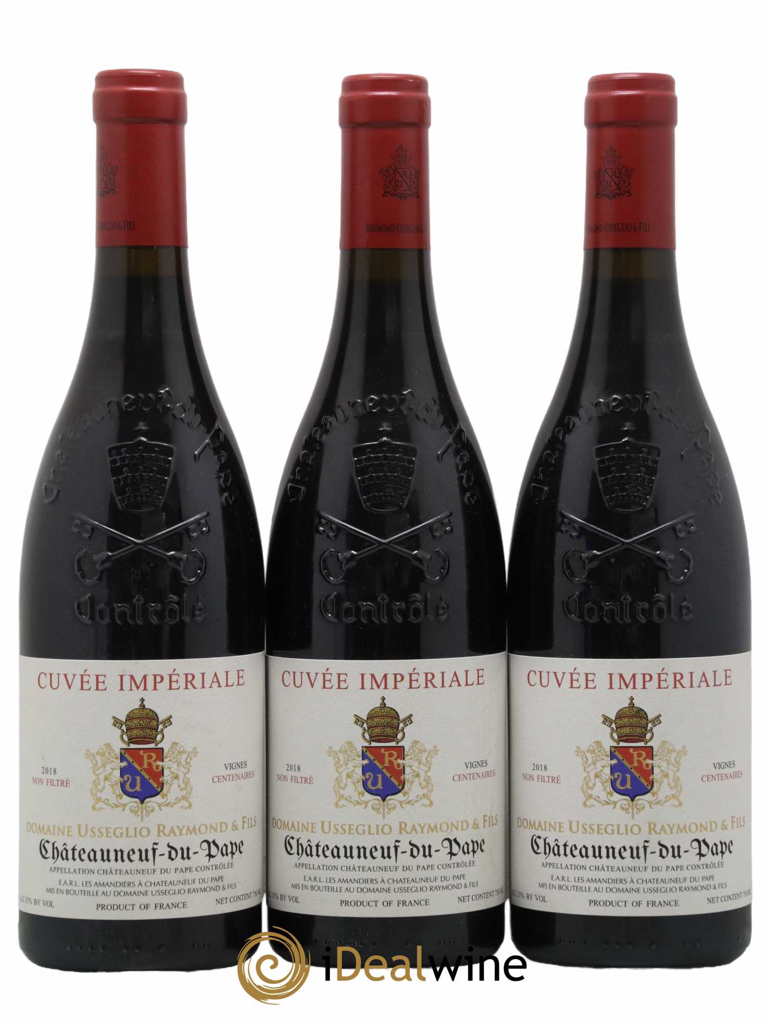 Châteauneuf-du-Pape Cuvee Imperiale Vignes Centenaires Usseglio 2018 - Lot de 3 bouteilles - 0