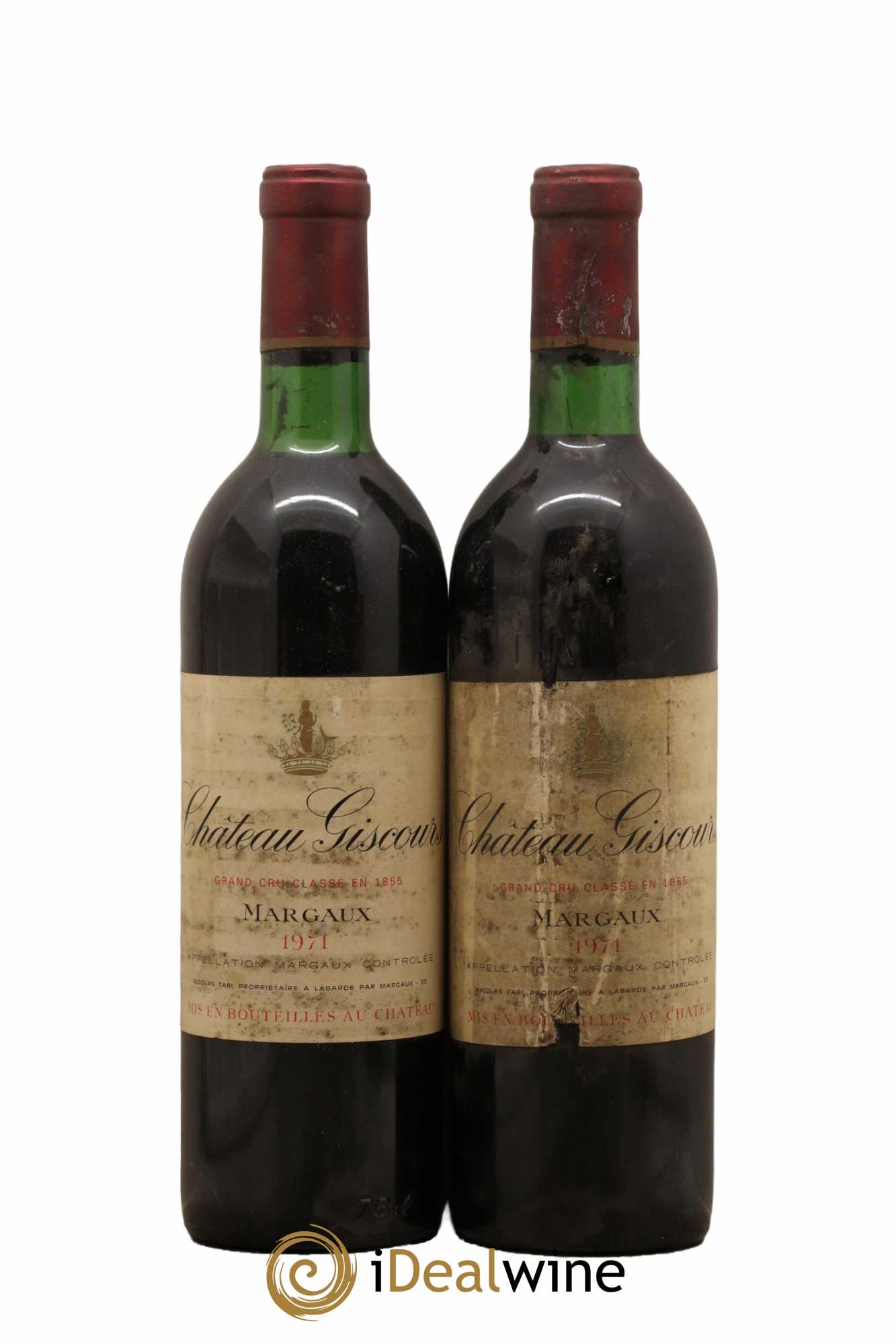 Château Giscours 3ème Grand Cru Classé 1971 - Lot de 2 bouteilles - 0