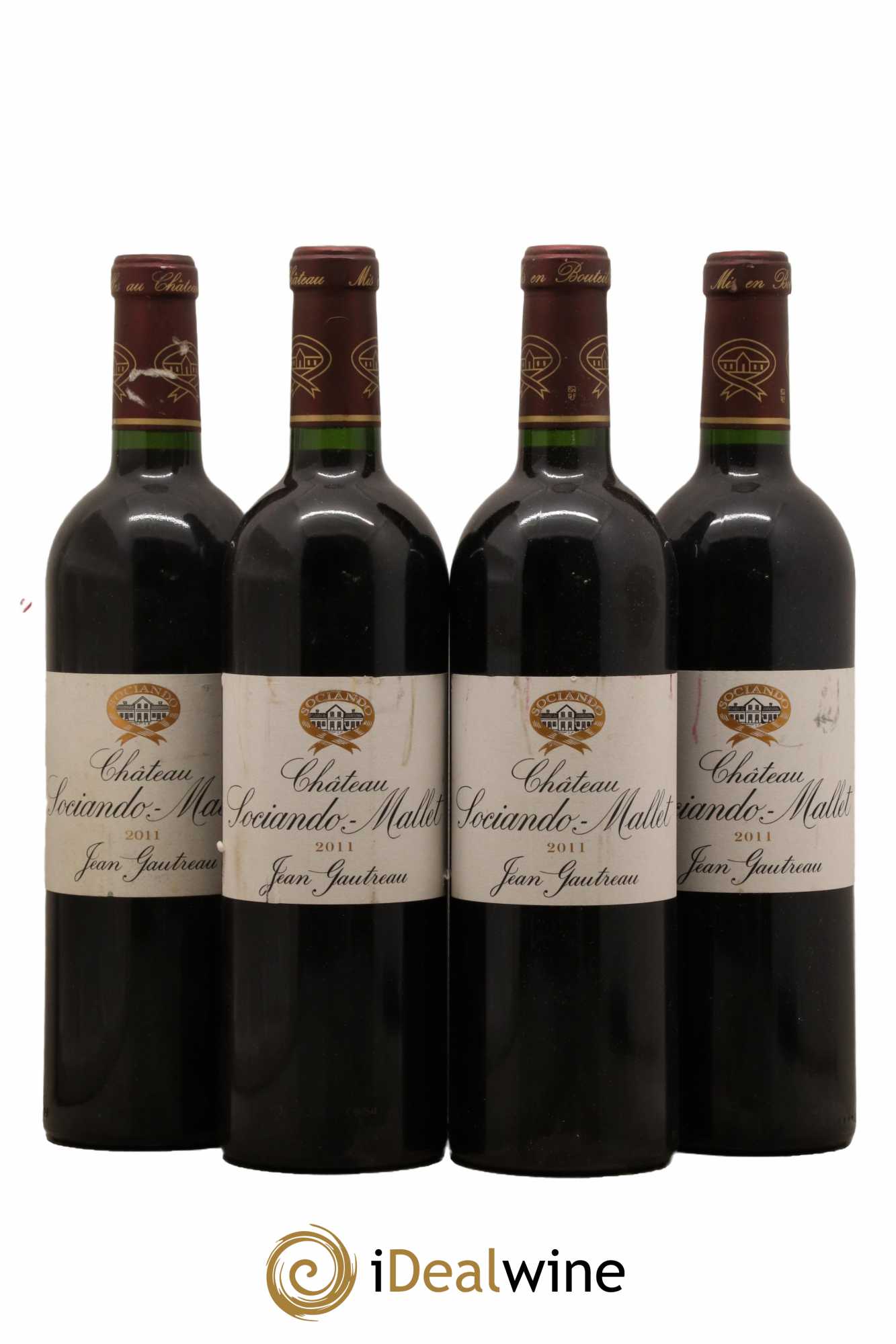Château Sociando Mallet 2011 - Lot de 4 bouteilles - 0