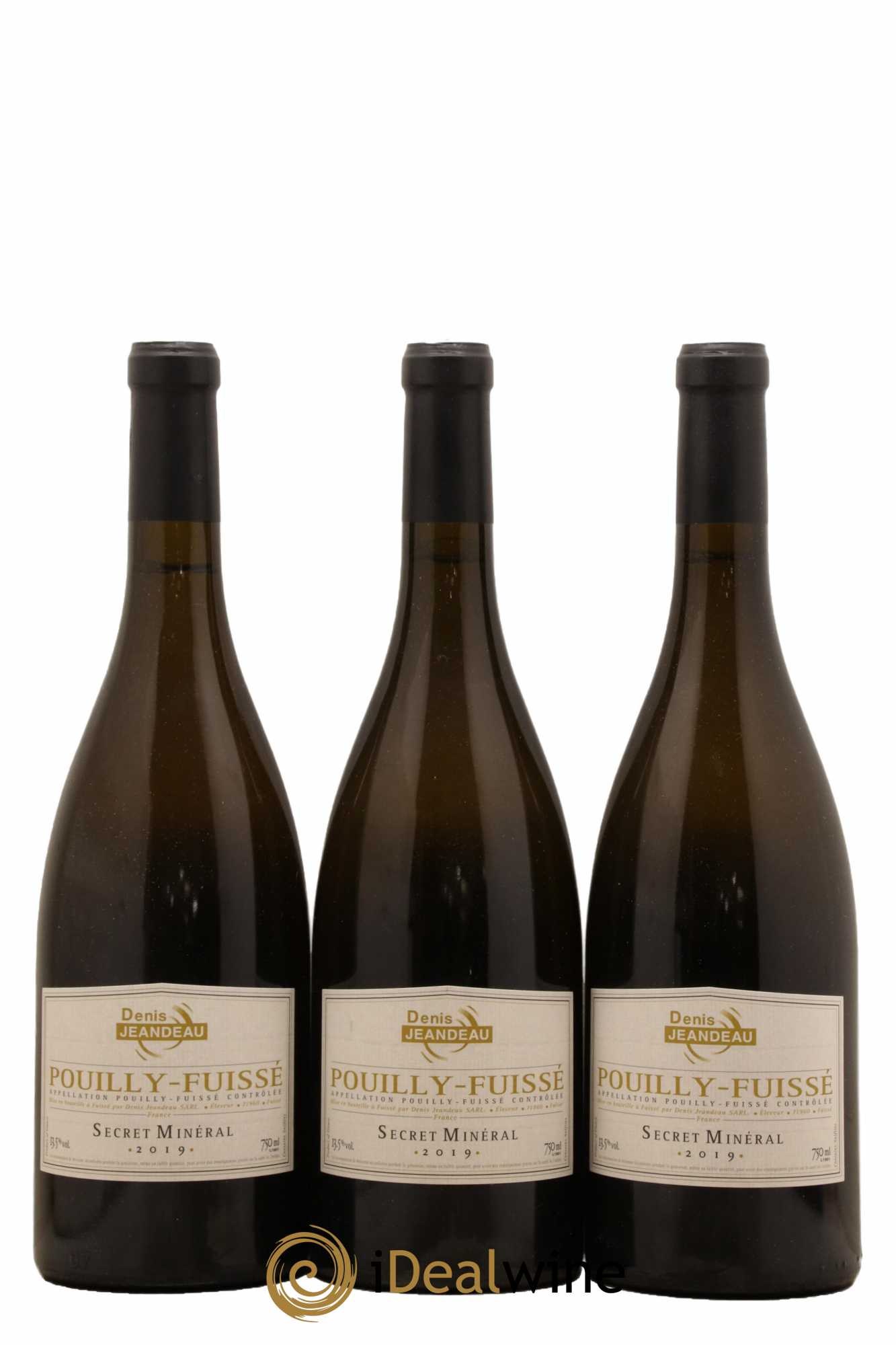 Pouilly-Fuissé Secret Minéral Denis Jeandeau 2019 - Lot de 3 bouteilles - 0