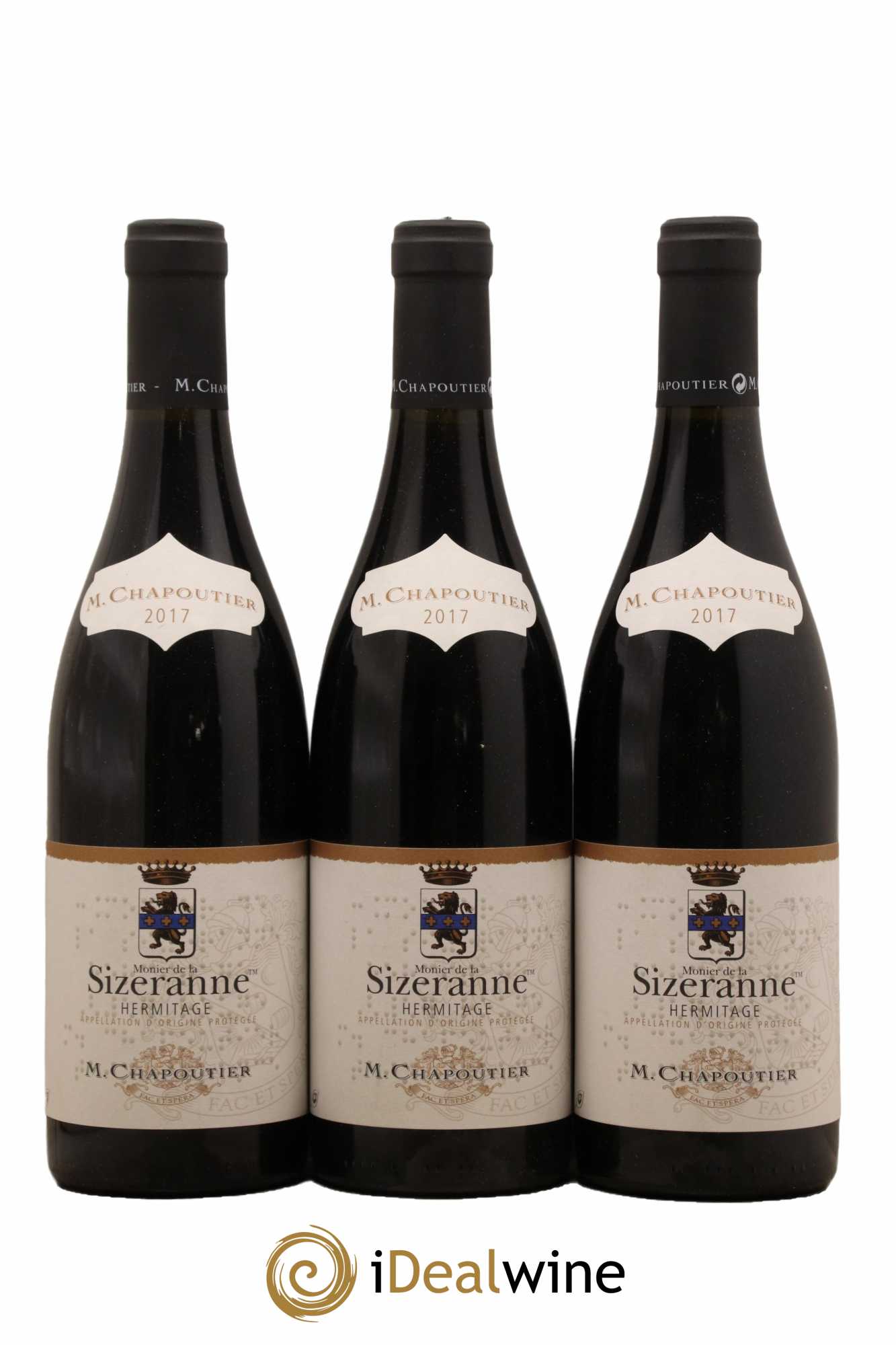 Hermitage La Sizerane Chapoutier Monier 2017 - Lot de 3 bouteilles - 0