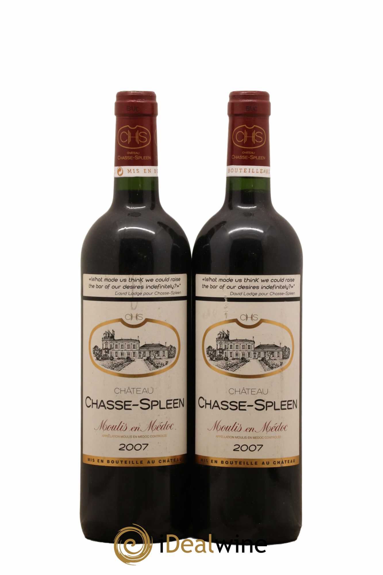 Château Chasse Spleen 2007 - Lot de 2 bouteilles - 0