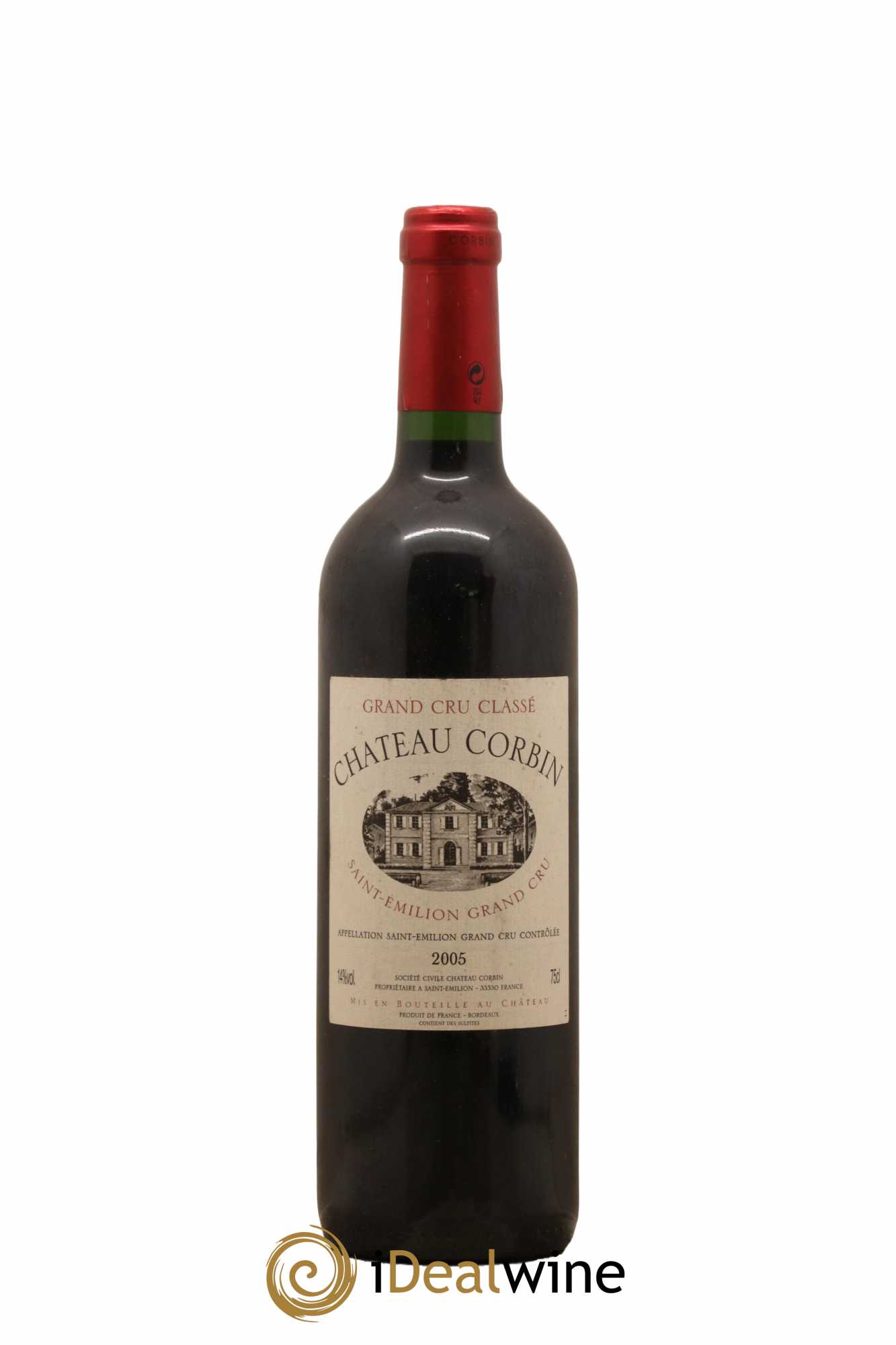 Château Corbin Grand Cru Classé 2005 - Lot de 1 bouteille - 0