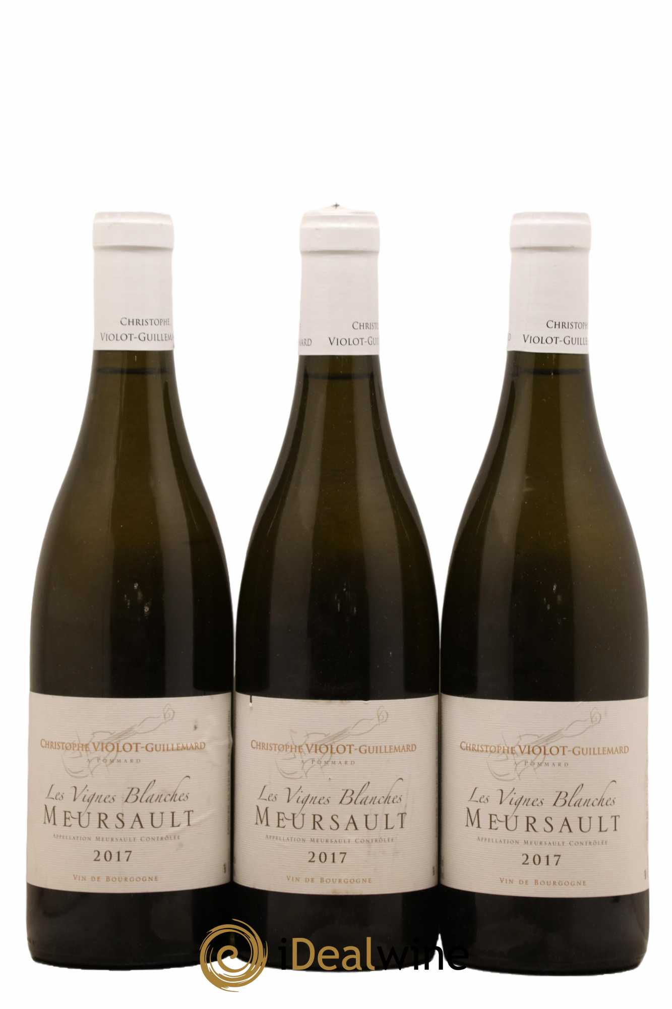 Meursault Les Vignes Blanches Christophe Violot-Guillemard 2017 - Lot de 3 bouteilles - 0