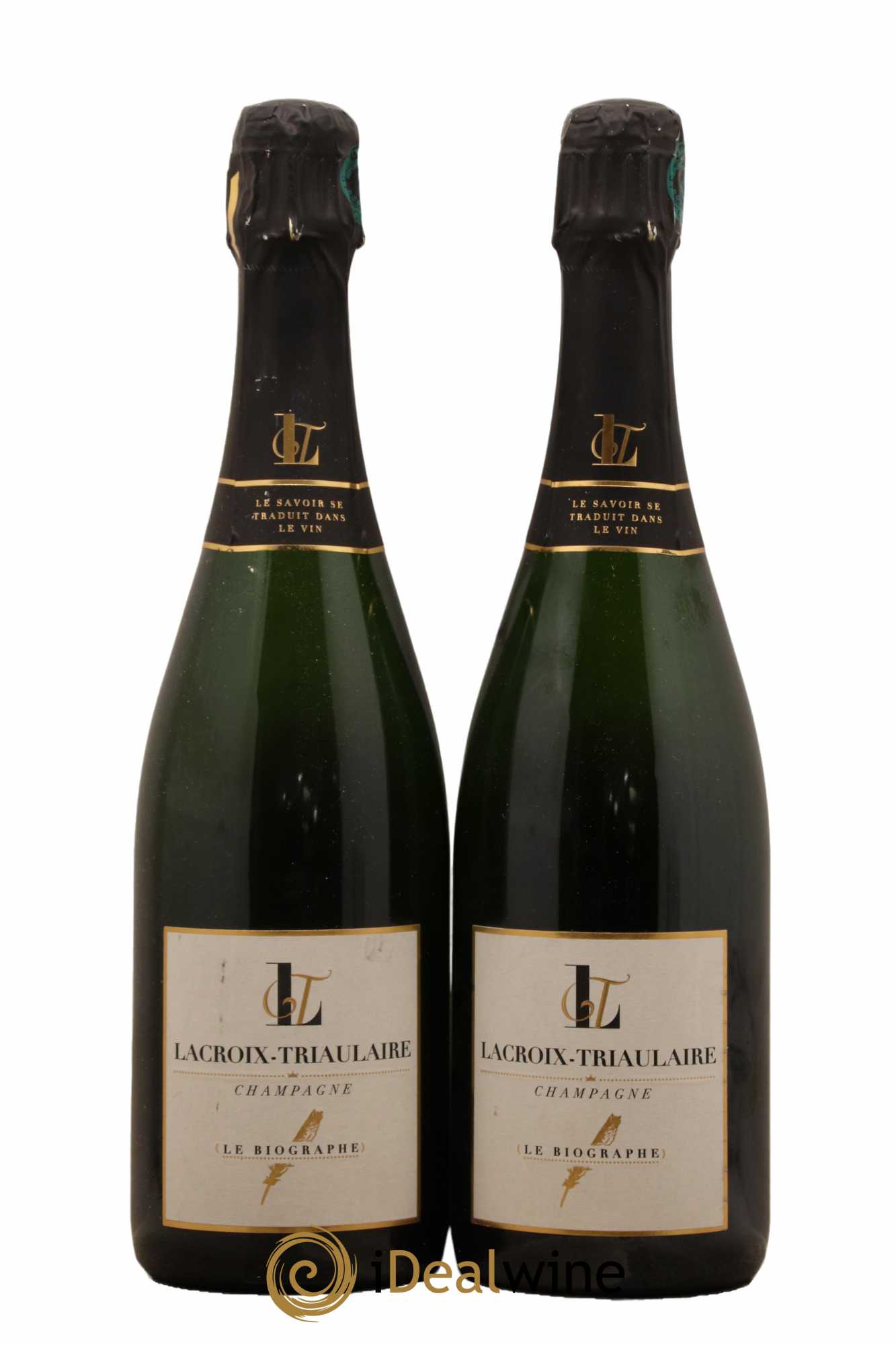 Champagne Brut Le Biographe Lacroix Triaulaire - Lot de 2 bouteilles - 0