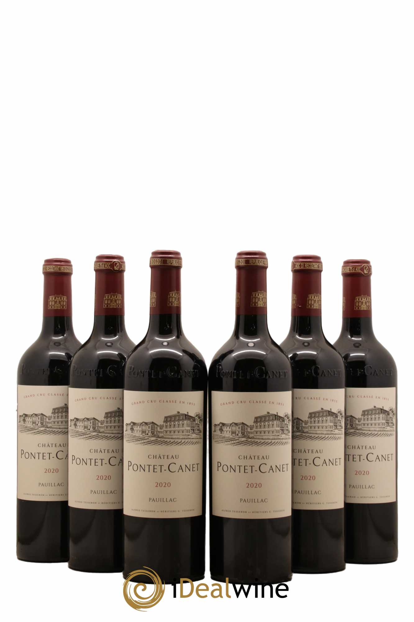 Château Pontet Canet 5ème Grand Cru Classé 2020 - Lot de 6 bouteilles - 0