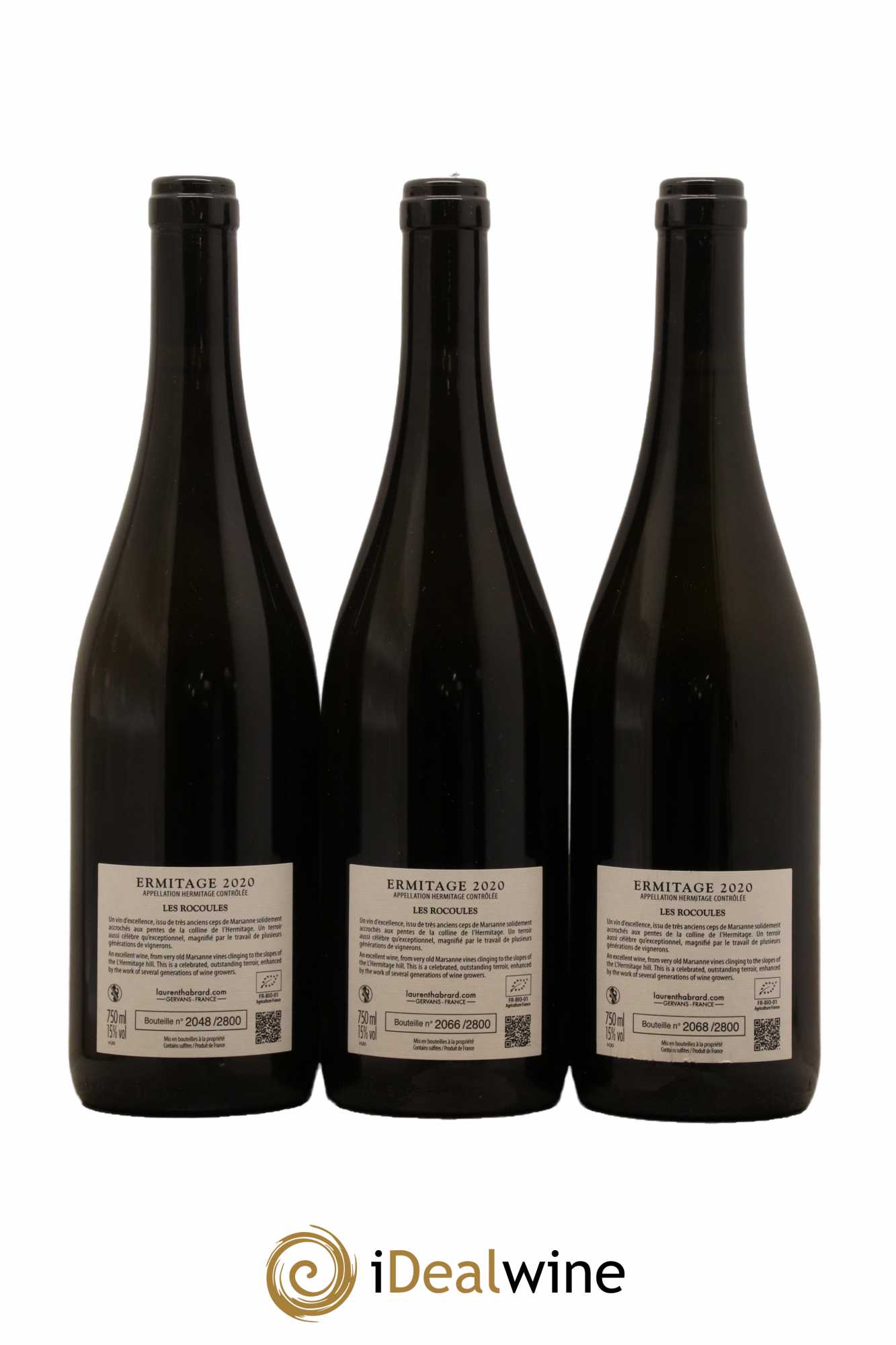 Hermitage Les Roucoules Ermitage Habrard 2020 - Lot de 3 bouteilles - 1