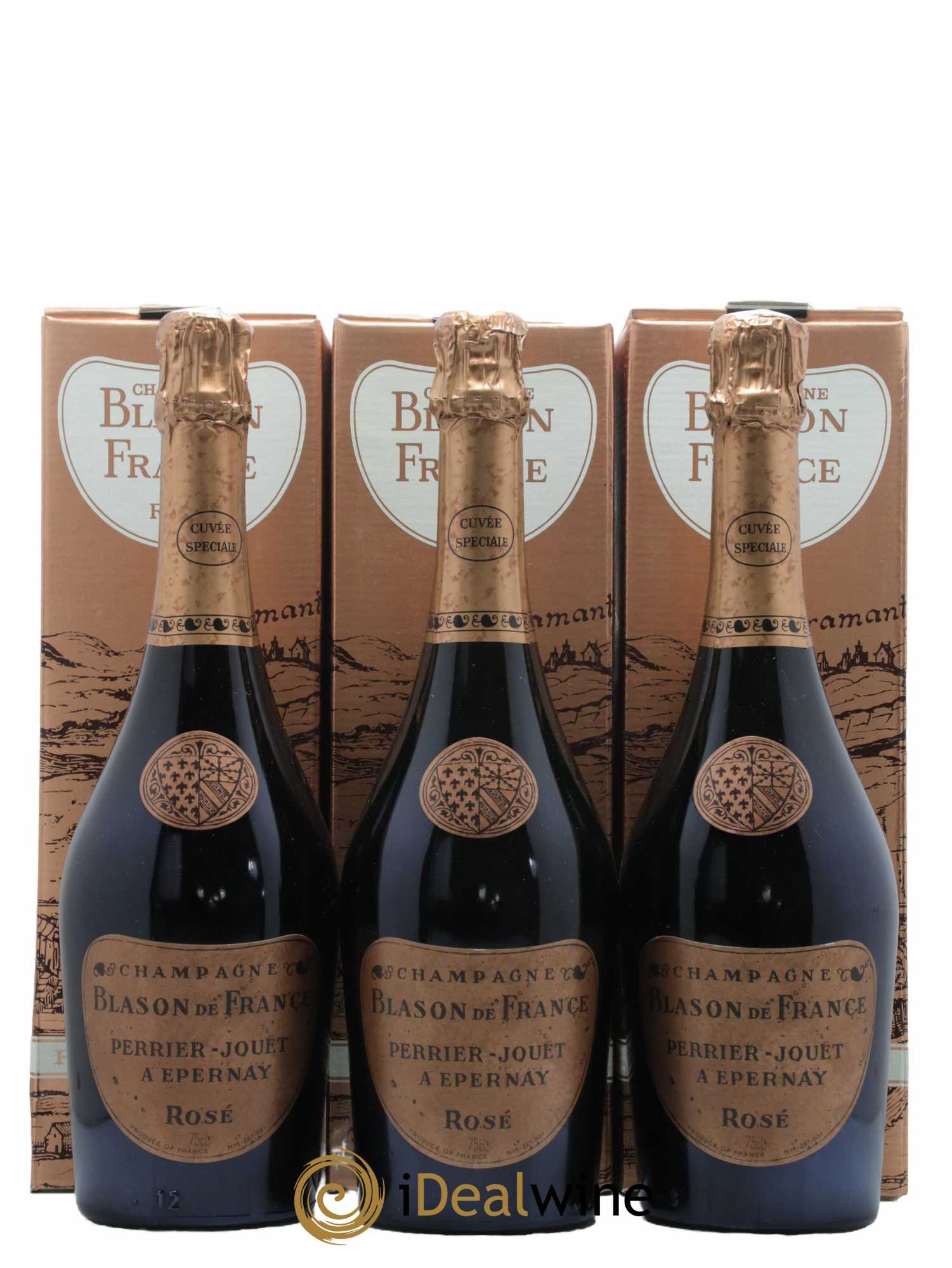 Champagne - Blason de France Perrier-Jouët - Lot de 3 bouteilles - 0