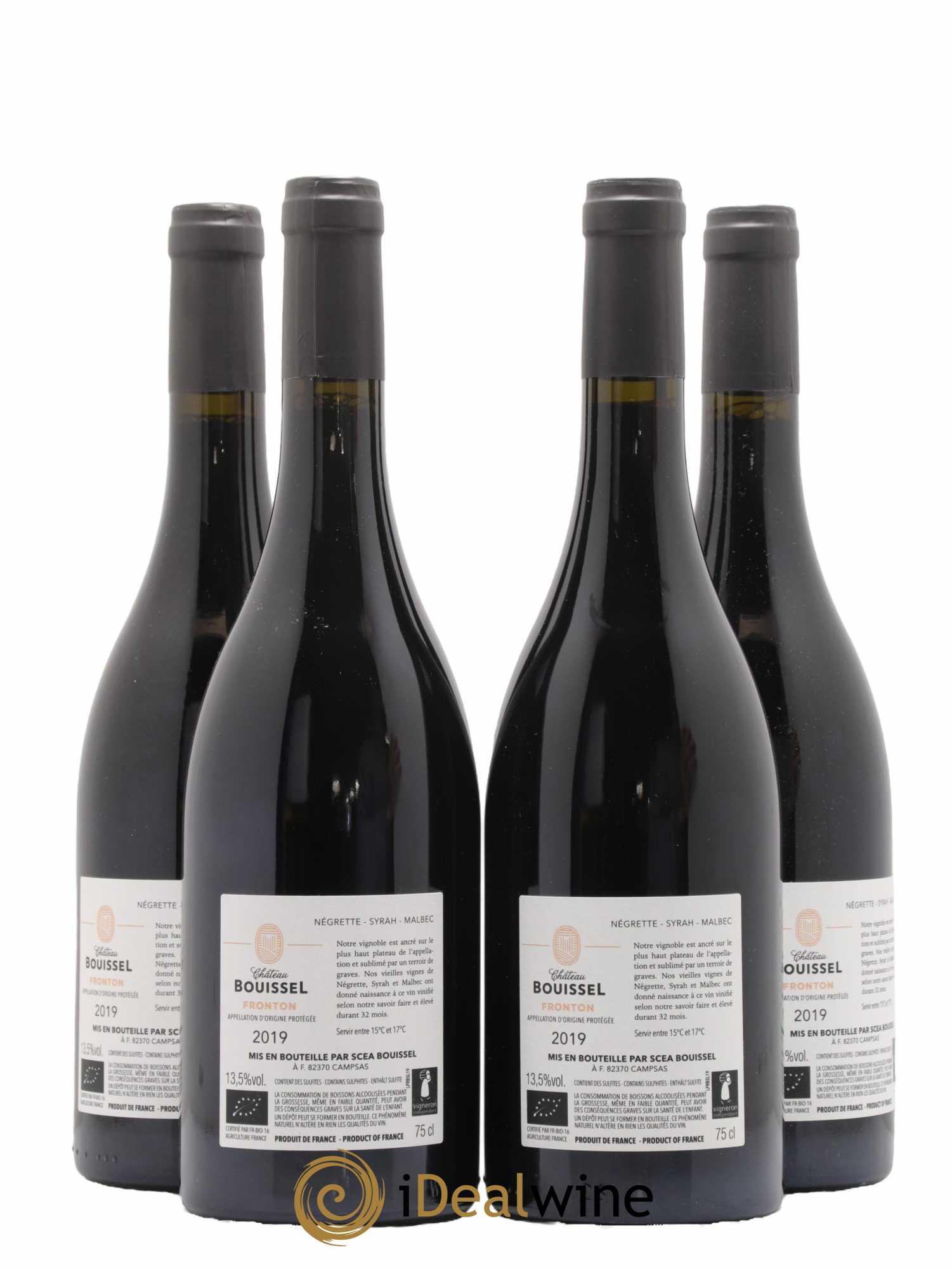 Sud-Ouest Fronton Château Bouissel 2019 - Lot de 4 bouteilles - 1