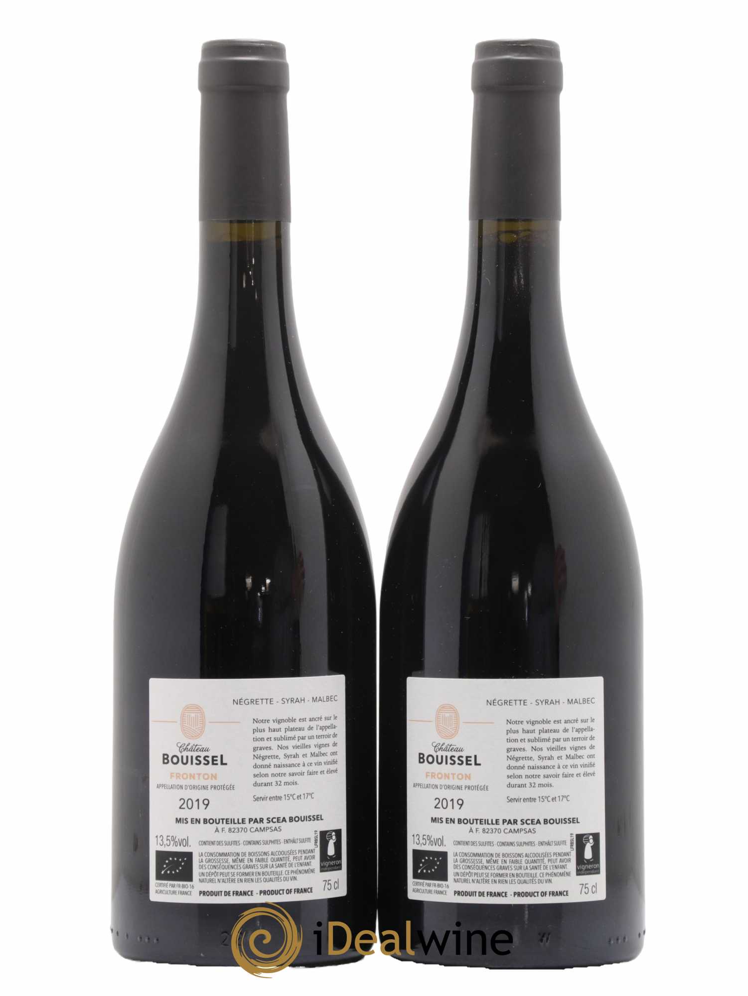 Sud-Ouest Fronton Château Bouissel 2019 - Lot de 2 bouteilles - 1