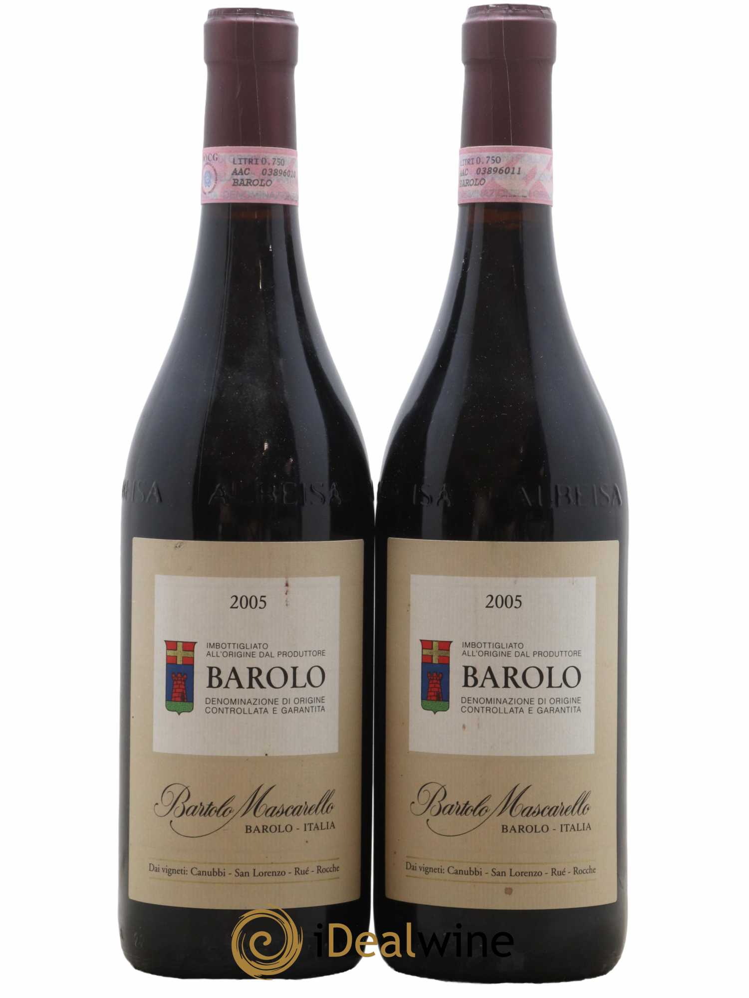 Barolo DOCG Bartolo Mascarello 2005 - Lot de 2 bouteilles - 0